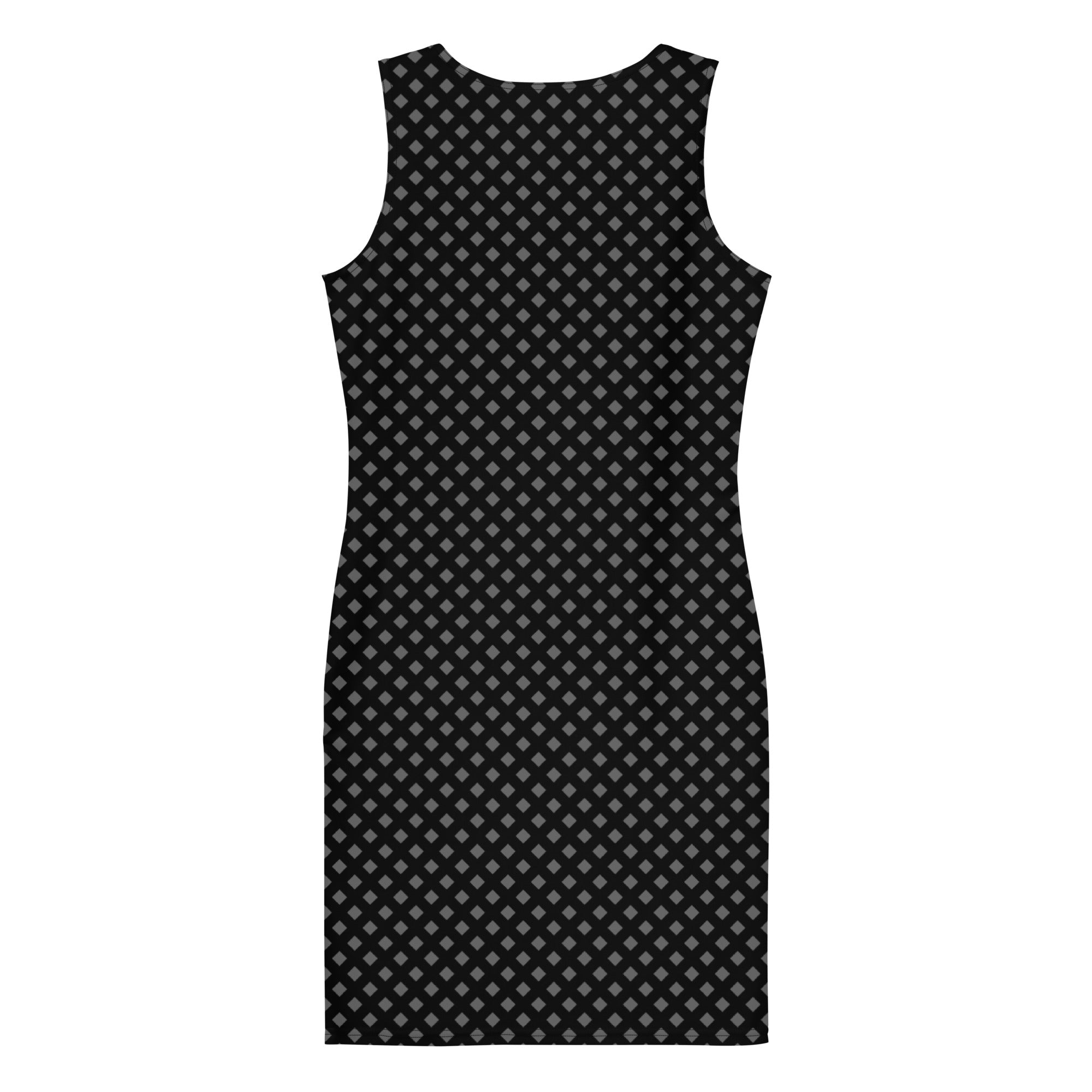 Black and Gey Gingham Checkered Bodycon dress
