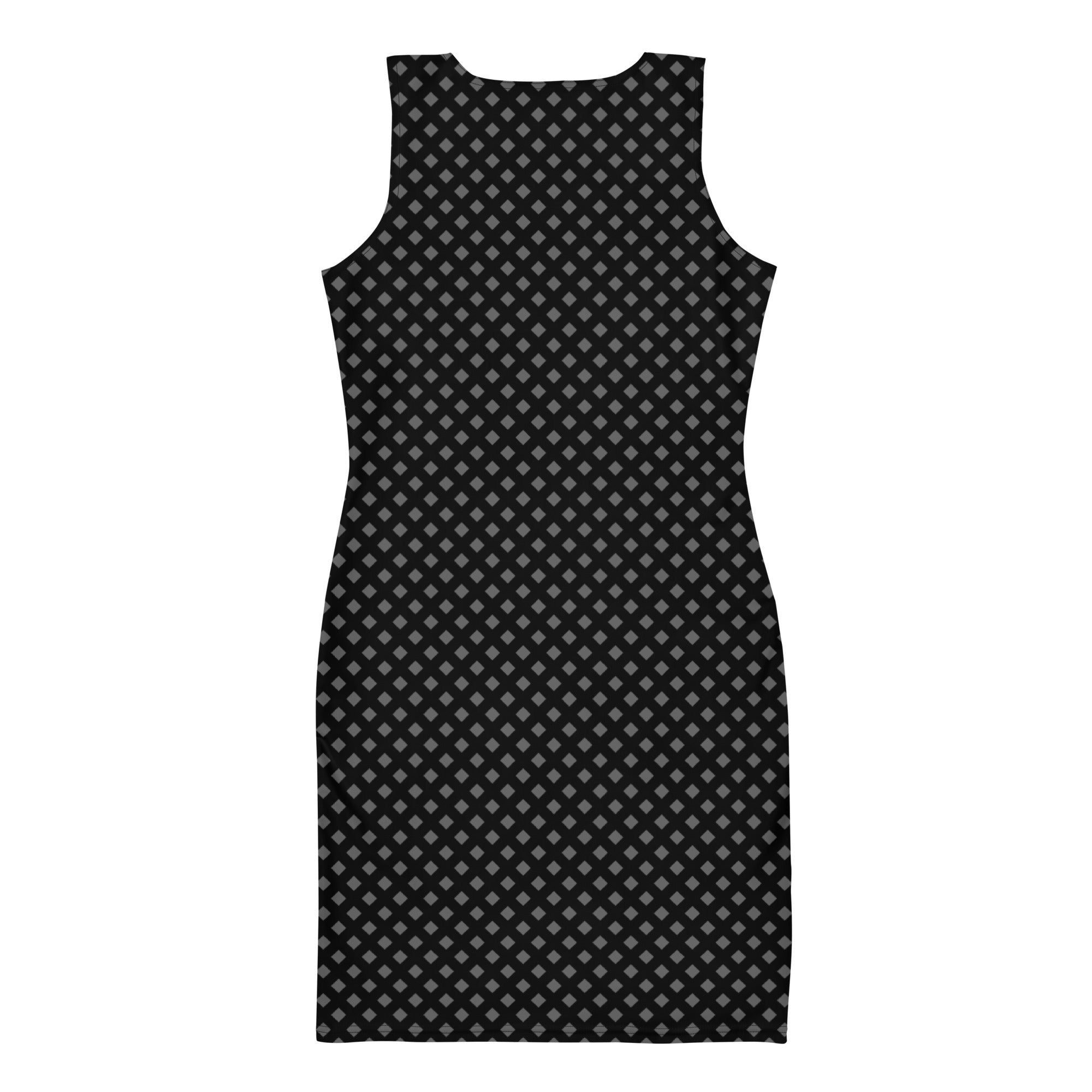 Black and Gey Gingham Checkered Bodycon dress