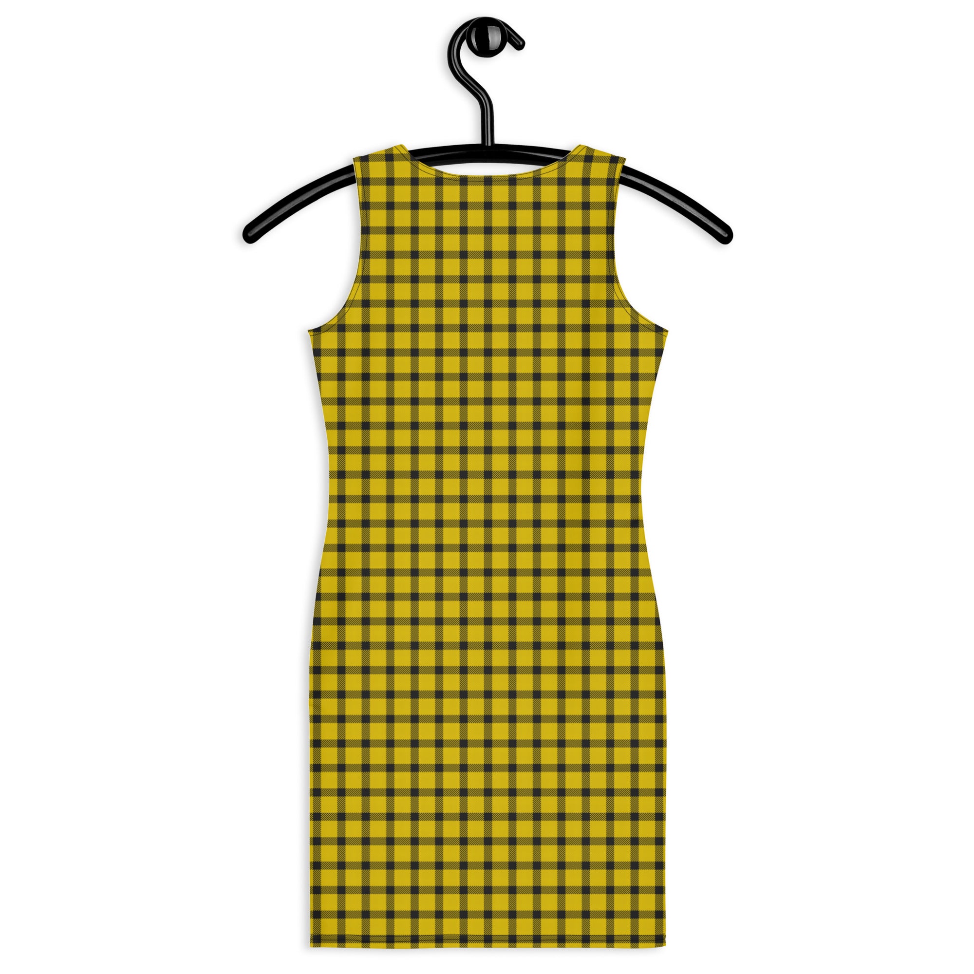 Classic Yellow and Black Buffalo Plaid Bodycon Dress