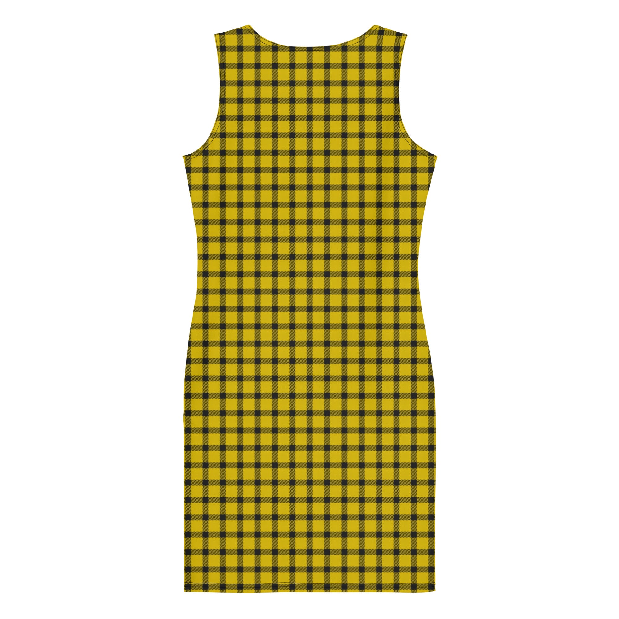 Classic Yellow and Black Buffalo Plaid Bodycon Dress
