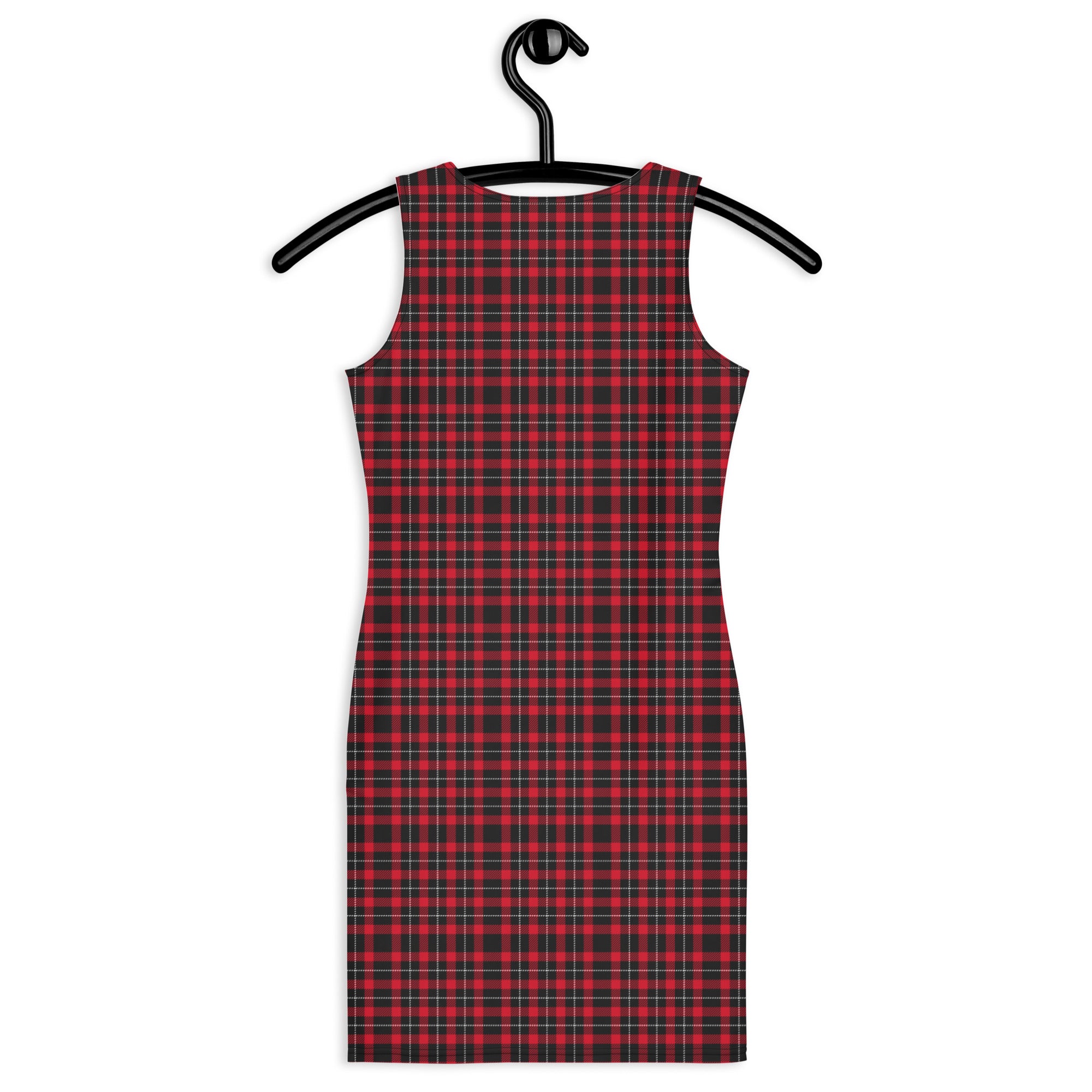Preppy Women's Red Tartan Plaid Bodycon Dress