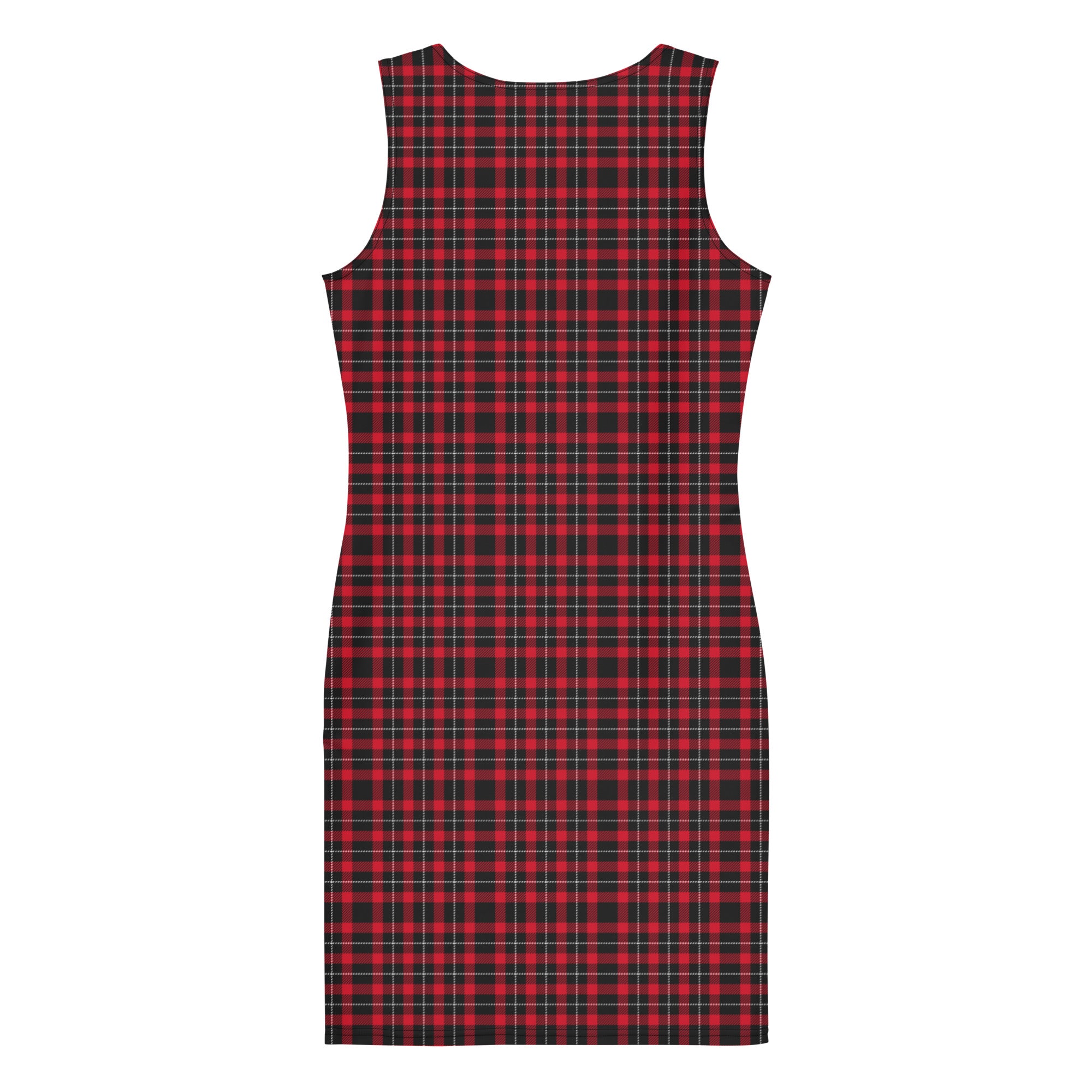 Preppy Women's Red Tartan Plaid Bodycon Dress