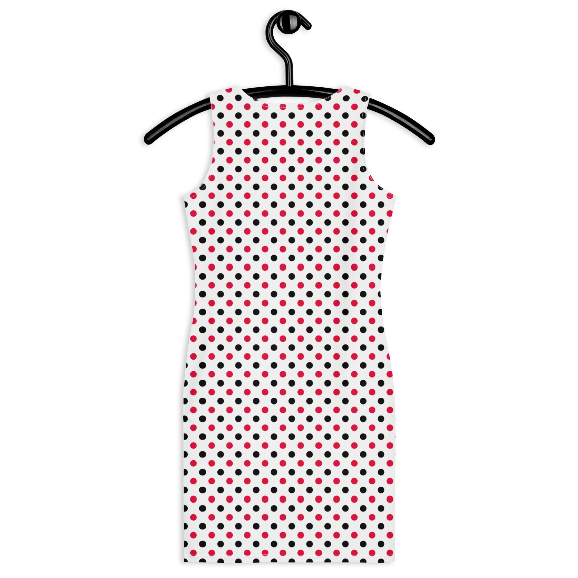 Black and Red Polka Dots Bodycon Tank Dress