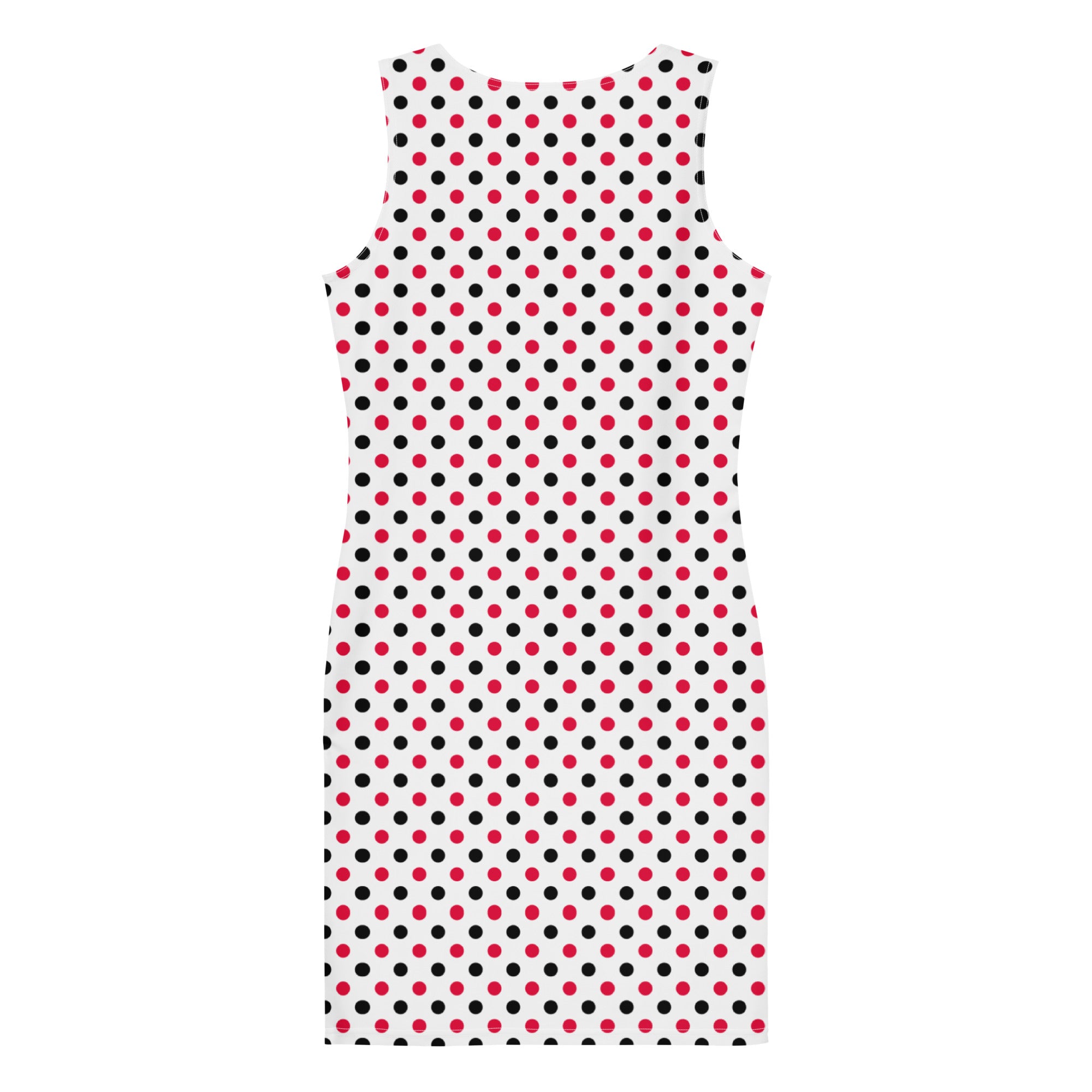 Black and Red Polka Dots Bodycon Tank Dress