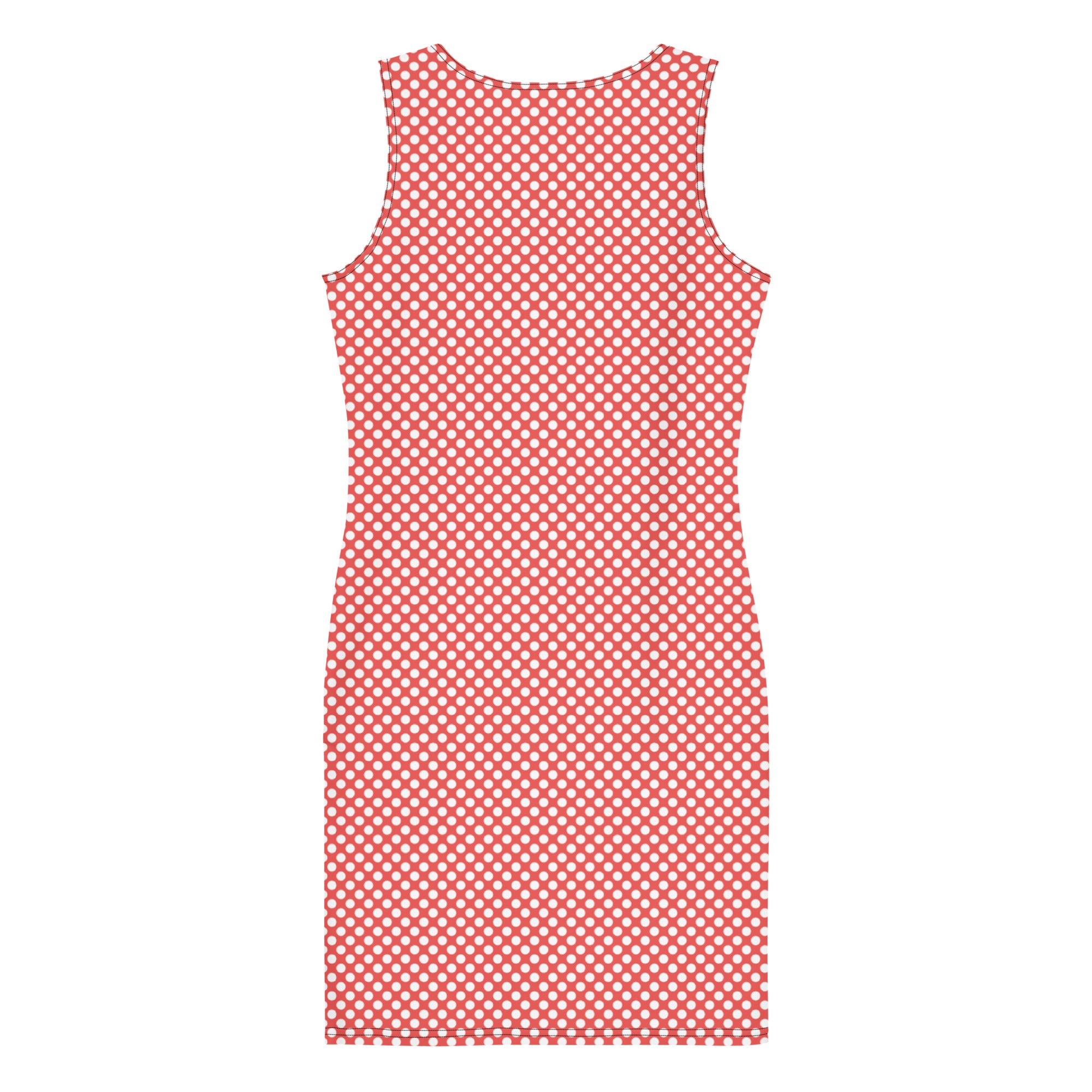 Preppy Vintage Red Polka Dots Bodycon Tank Dress