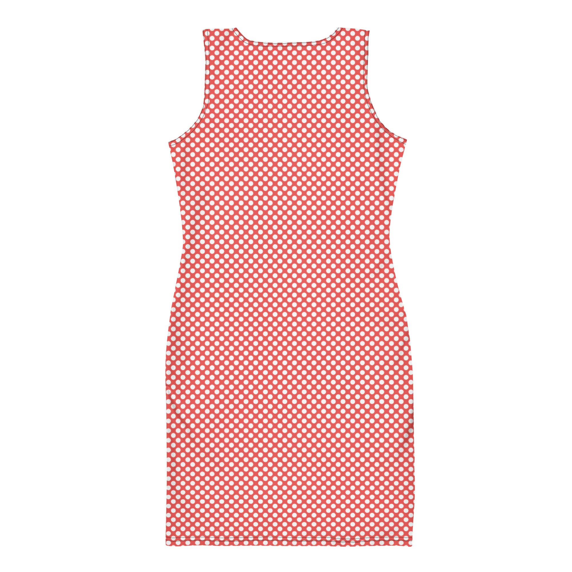 Preppy Vintage Red Polka Dots Bodycon Tank Dress