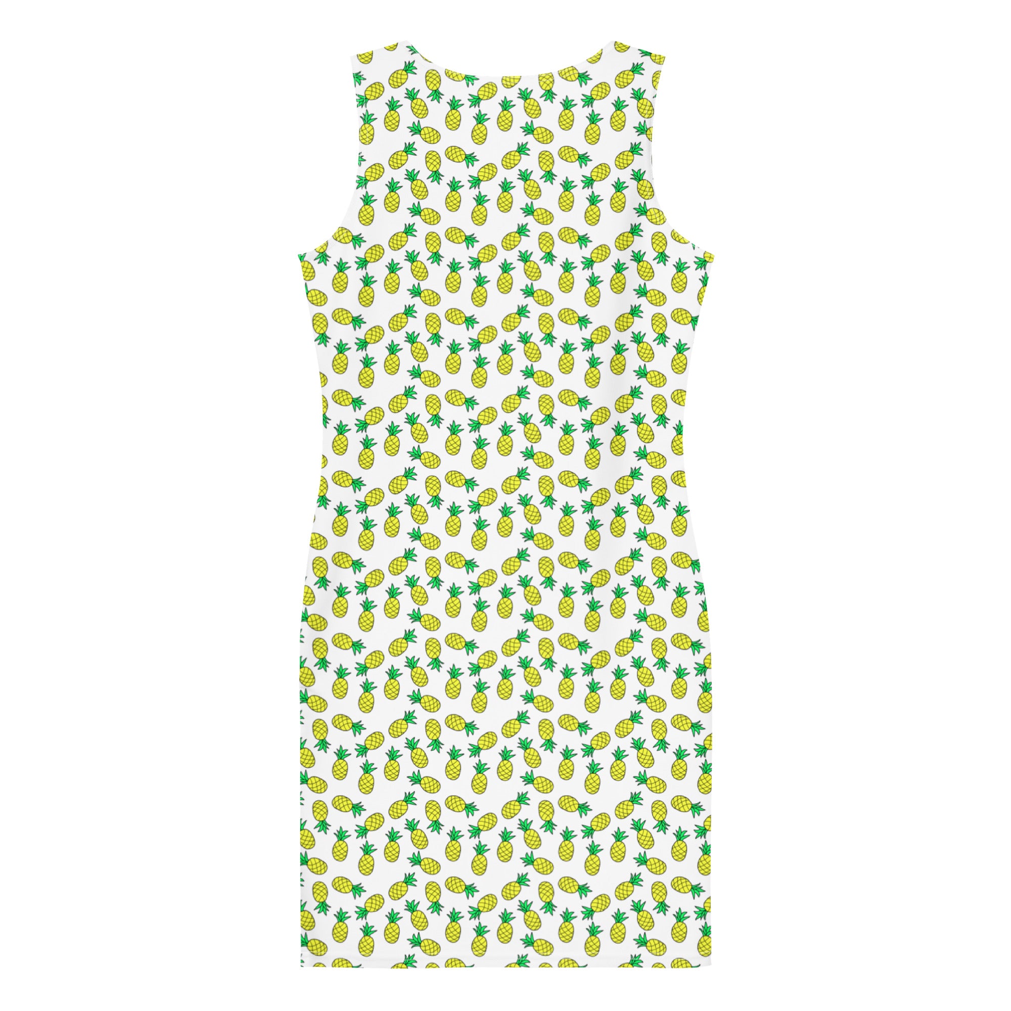 Preppy Pineapple Pattern Beach Bodycon Style Dress