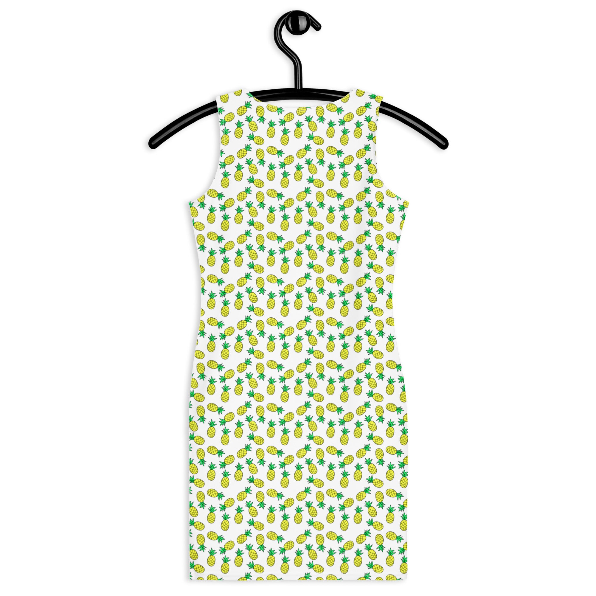 Preppy Pineapple Pattern Beach Bodycon Style Dress