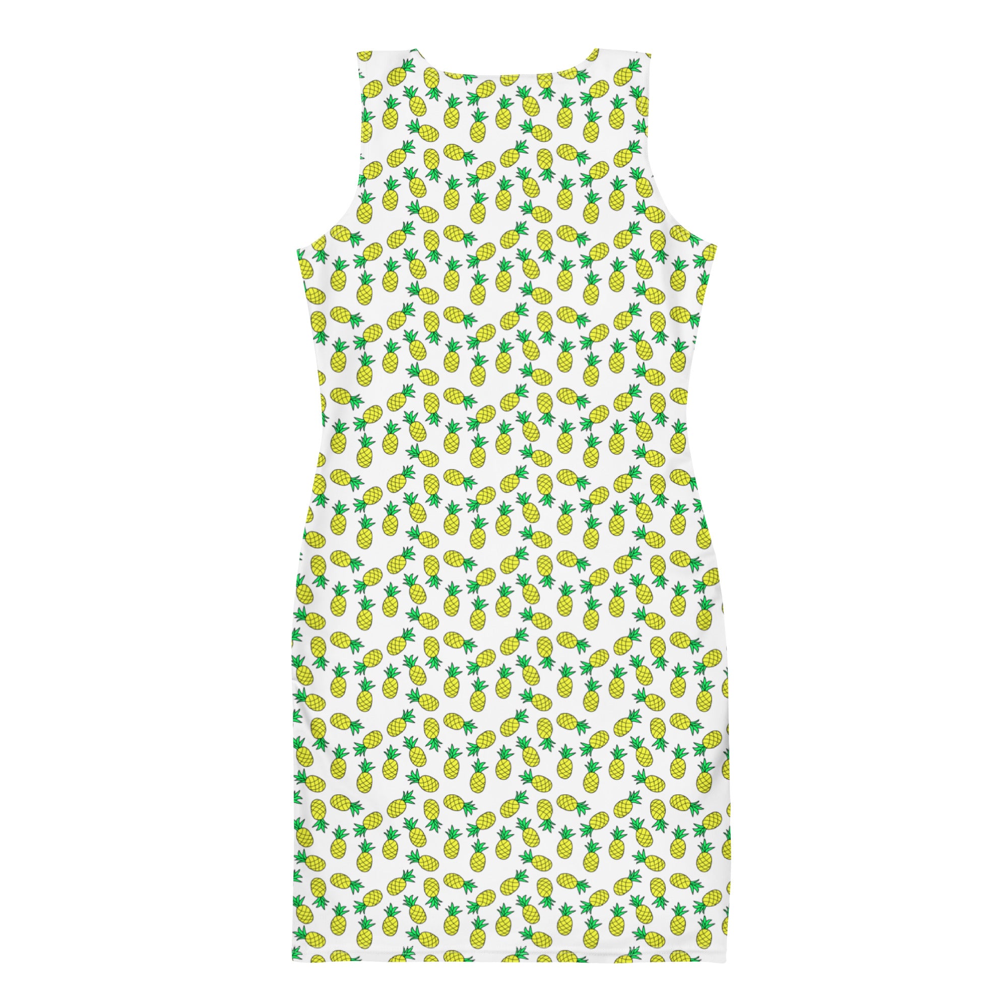 Preppy Pineapple Pattern Beach Bodycon Style Dress