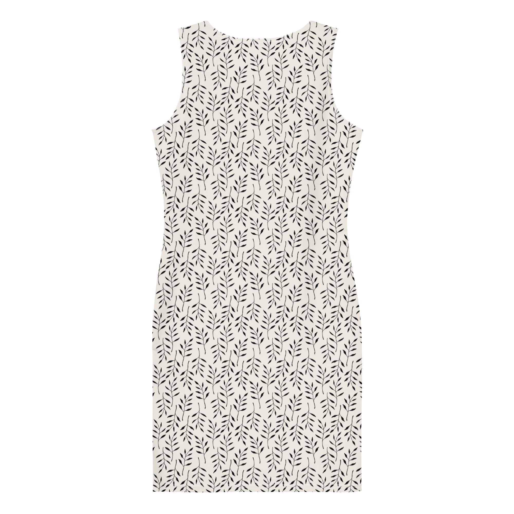 Chic Botanical Summer Bodycon Mini Dress