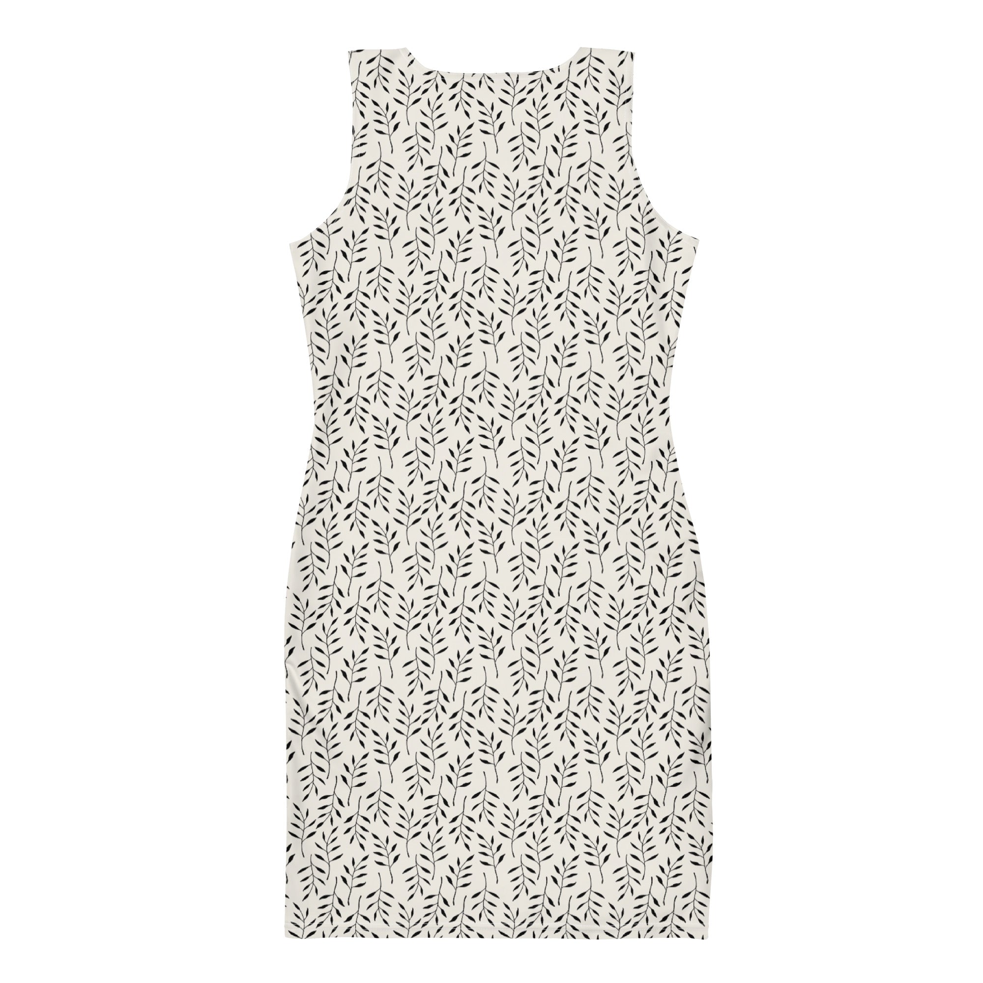 Chic Botanical Summer Bodycon Mini Dress