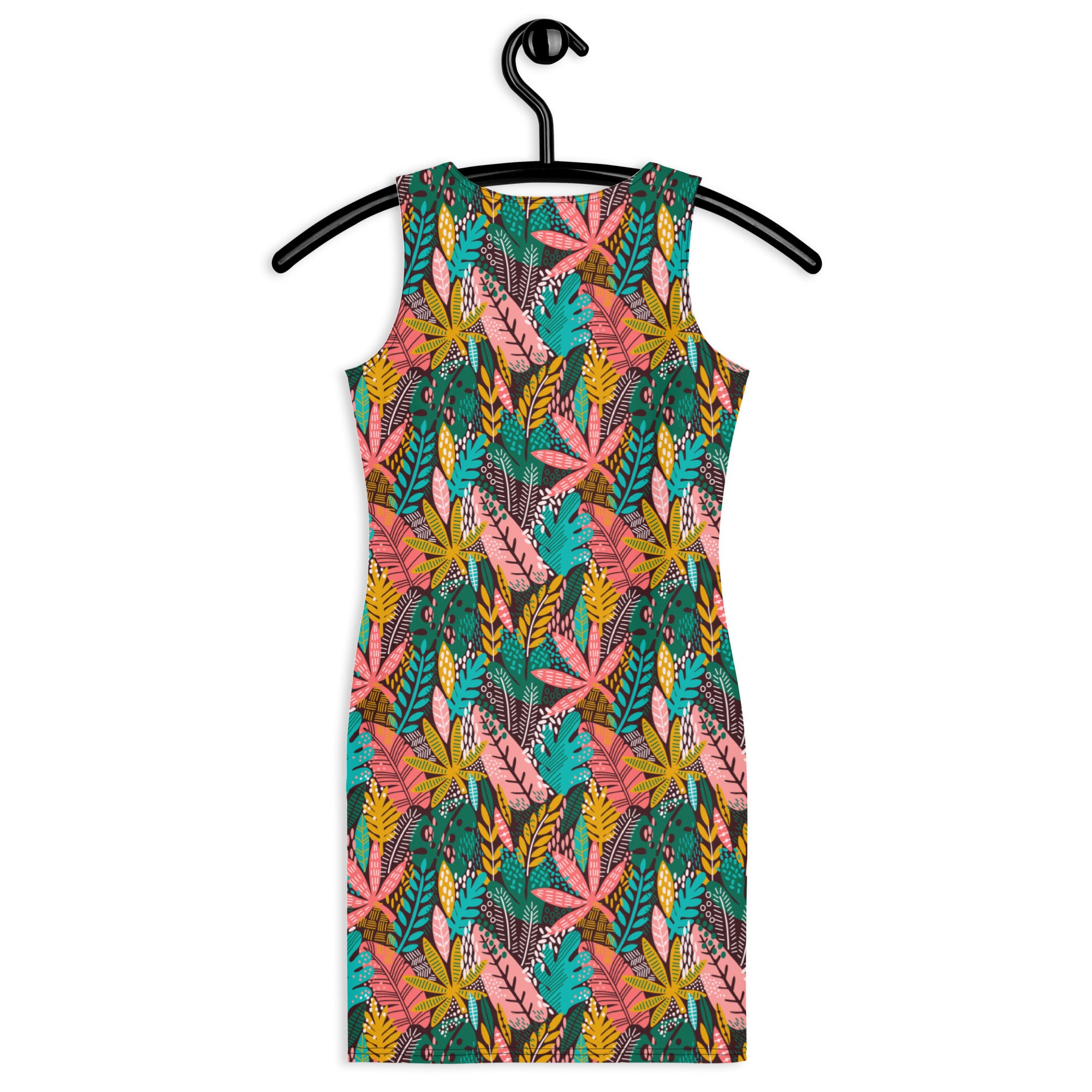 Jennifer leaves pattern Inspired Jungle Leaves Print Bodycon Dress