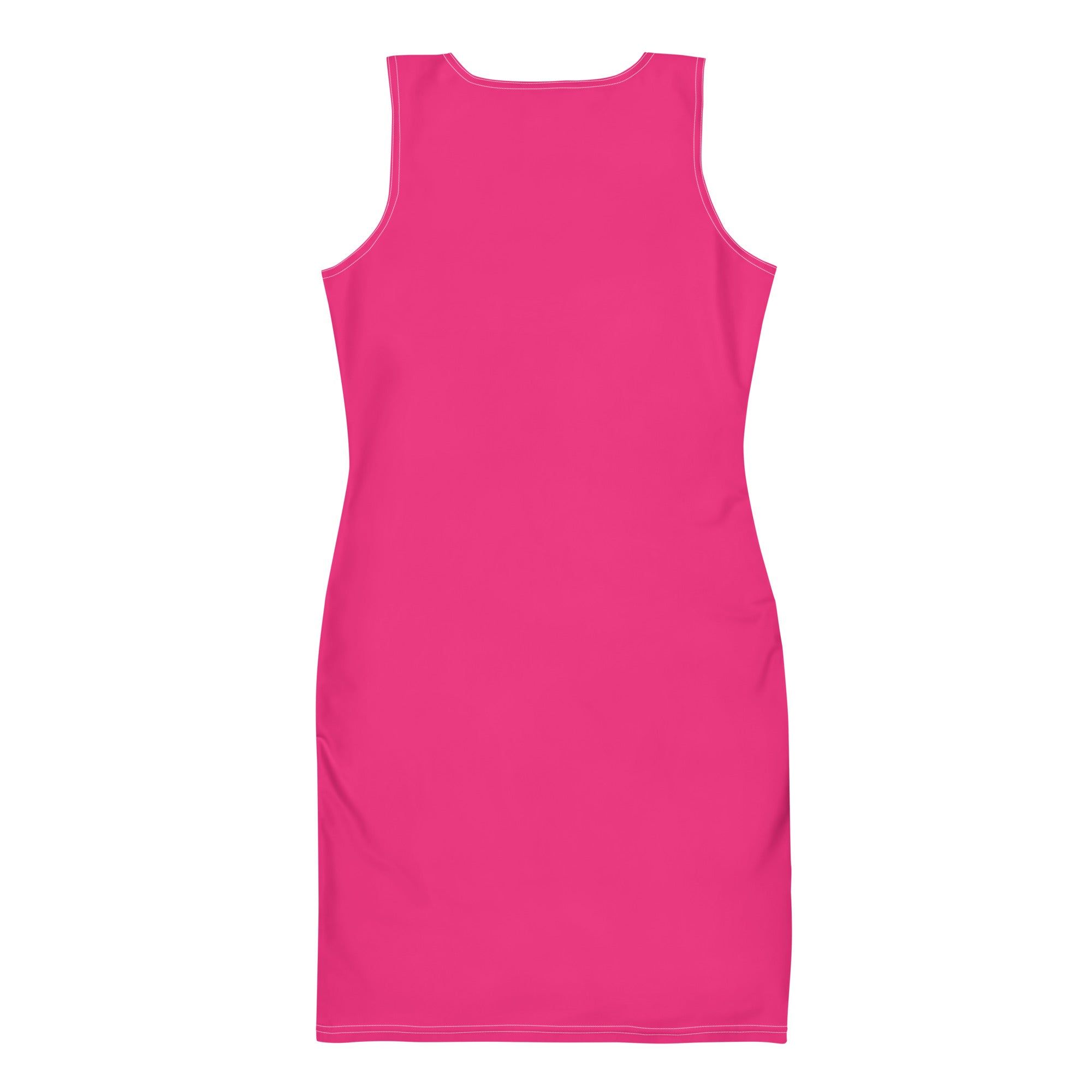 Preppy Hot Pink Bodycon Mini Tank Dress