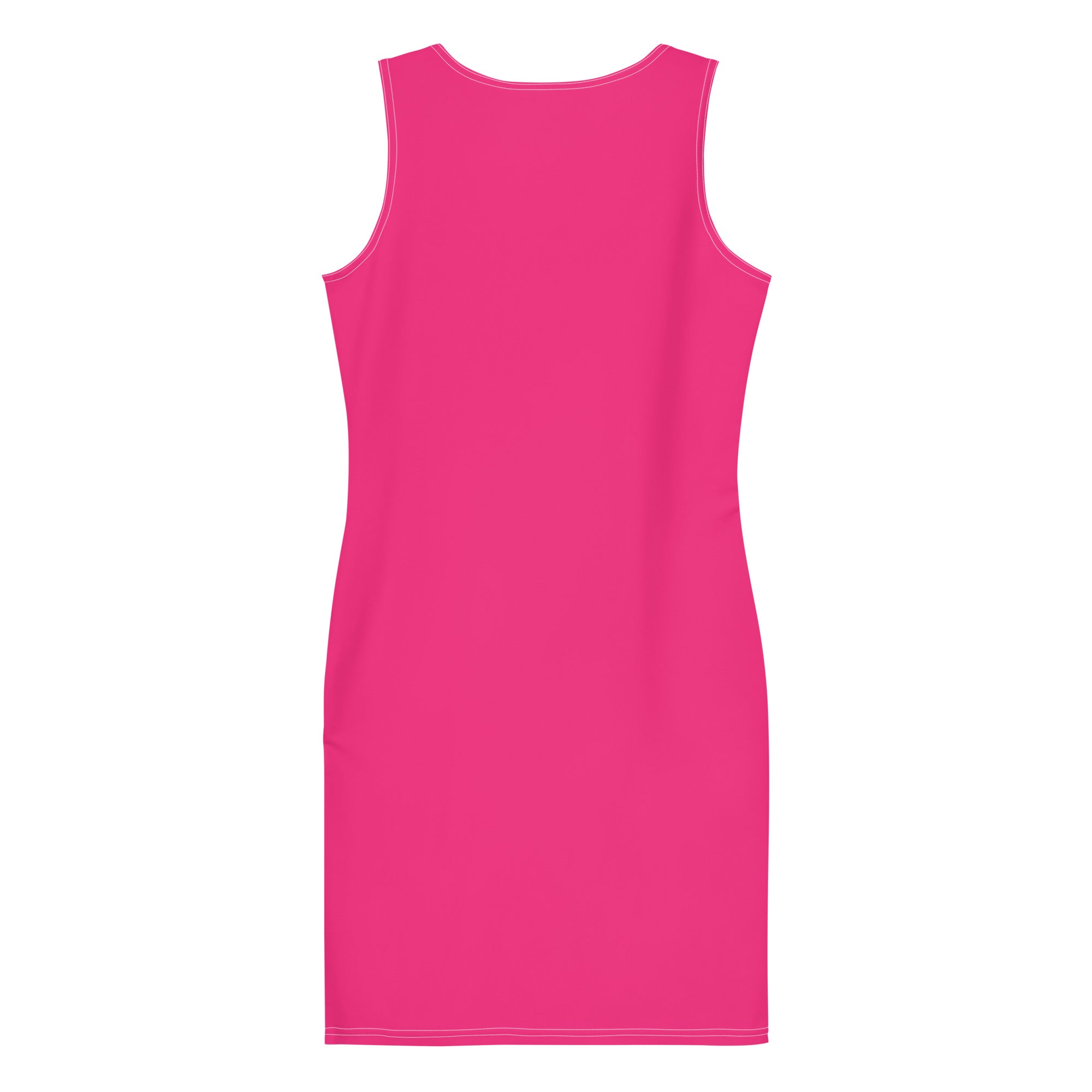 Preppy Hot Pink Bodycon Mini Tank Dress