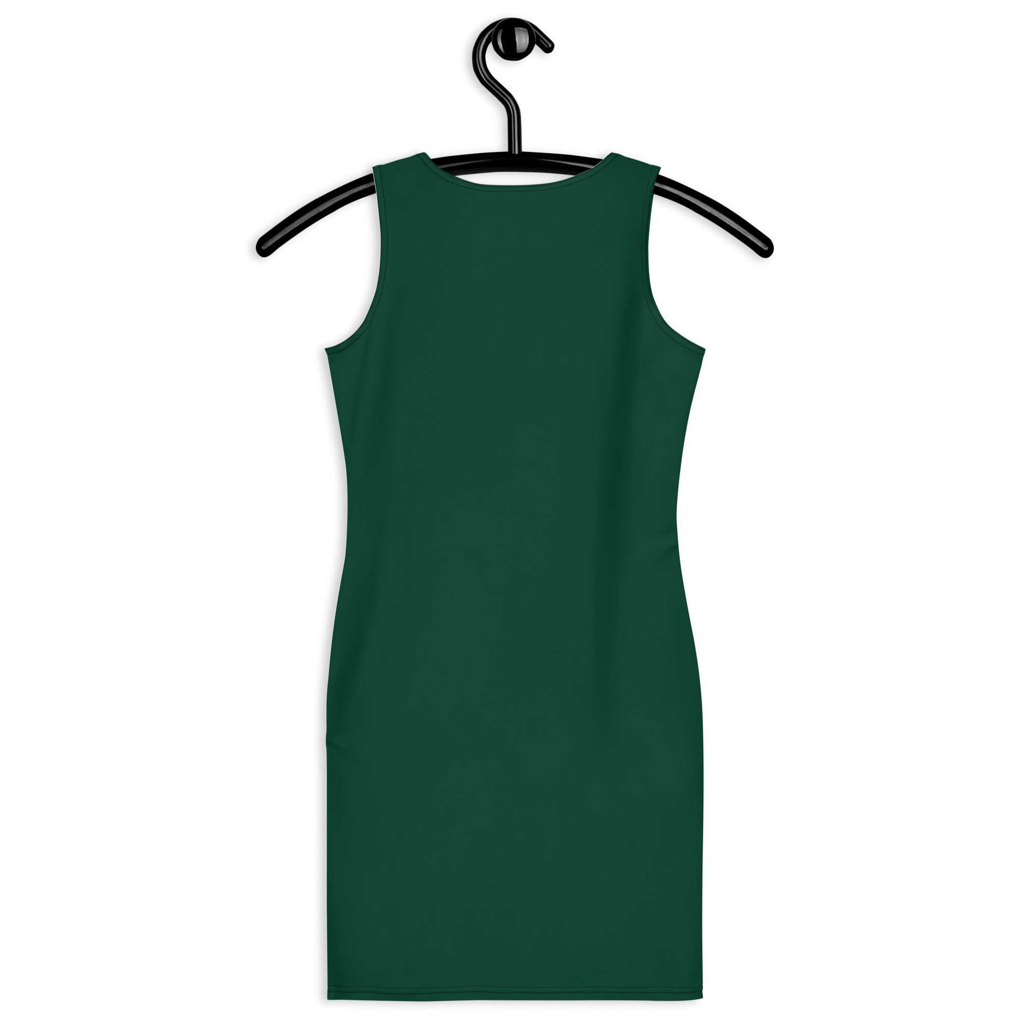 Preppy Emerald Green Plain Bodycon Mini Tank Dress