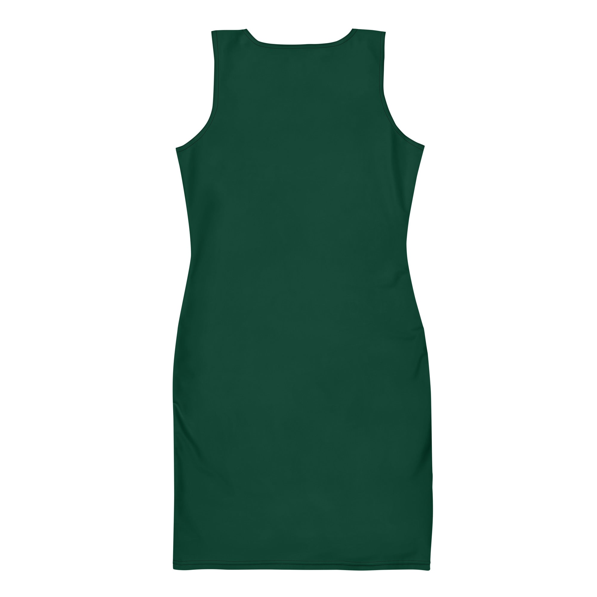 Preppy Emerald Green Plain Bodycon Mini Tank Dress