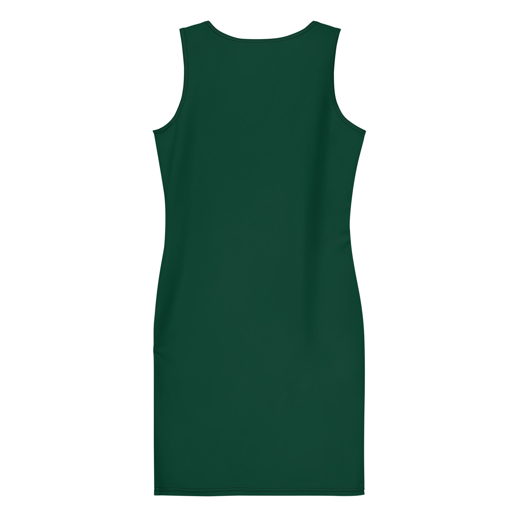 Preppy Emerald Green Plain Bodycon Mini Tank Dress