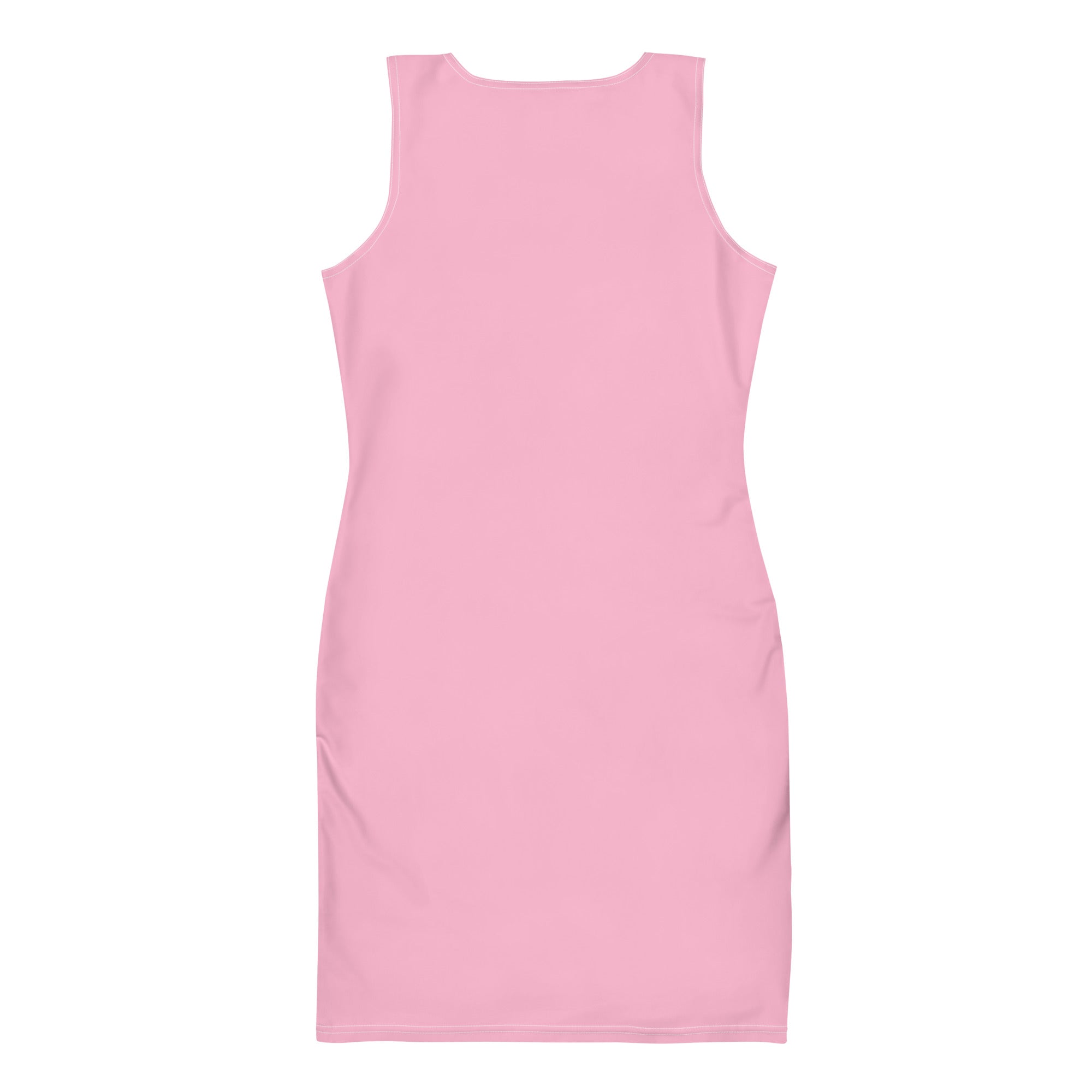 Preppy Cotton Candy Pink Plain Bodycon Mini Tank Dress