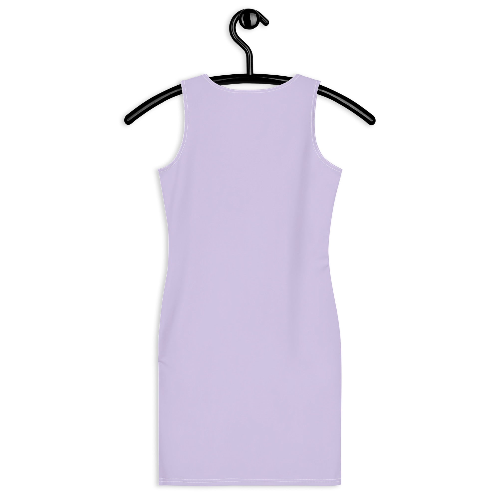 Preppy Fog Purple Plain Bodycon Mini Tank Dress