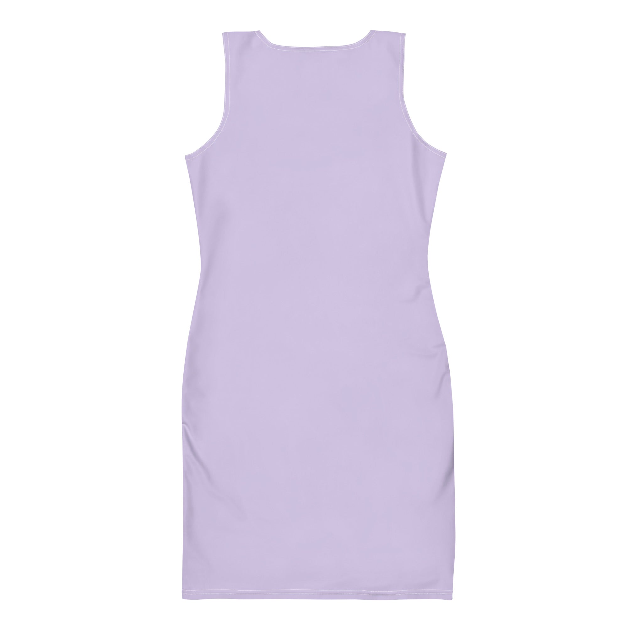 Preppy Fog Purple Plain Bodycon Mini Tank Dress