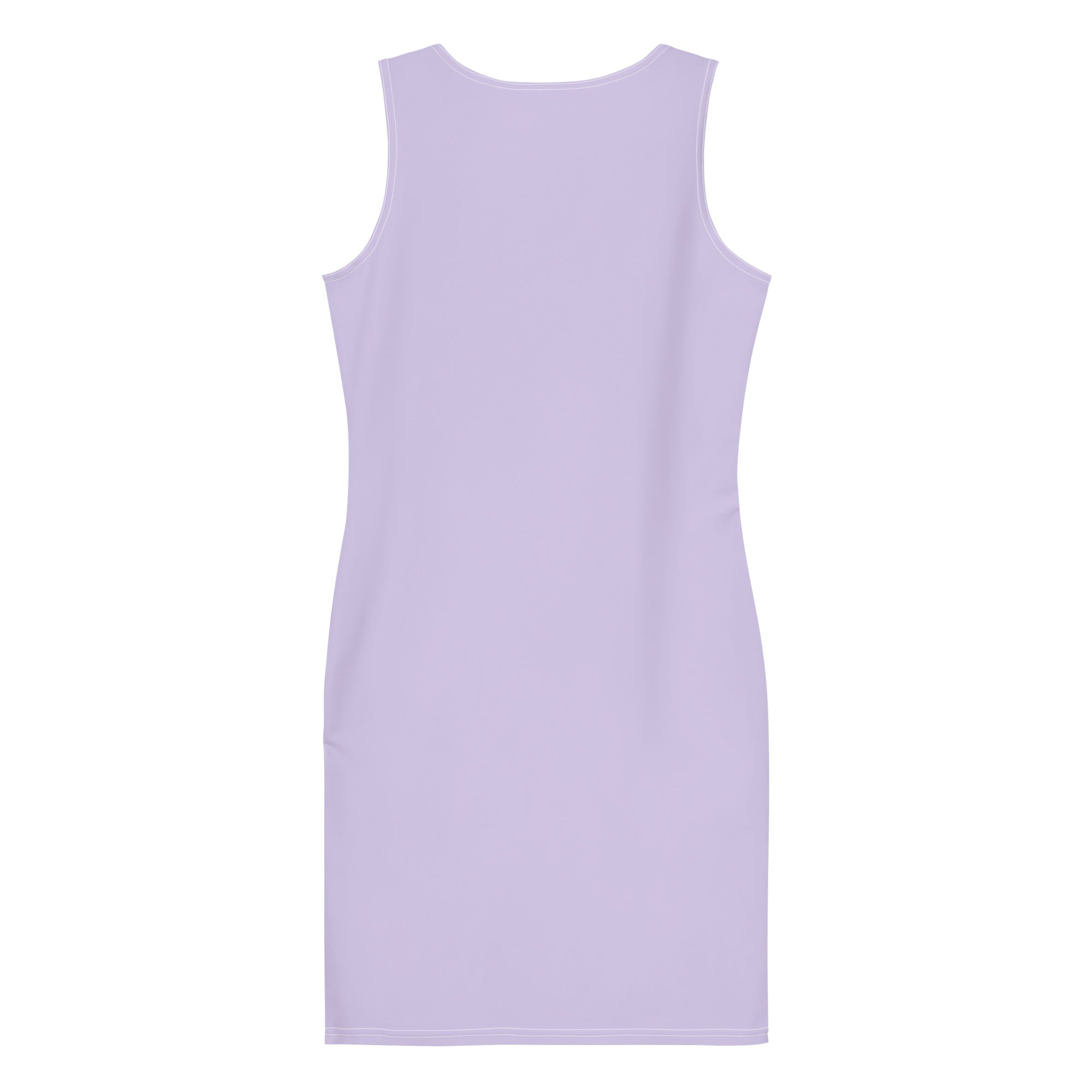 Preppy Fog Purple Plain Bodycon Mini Tank Dress