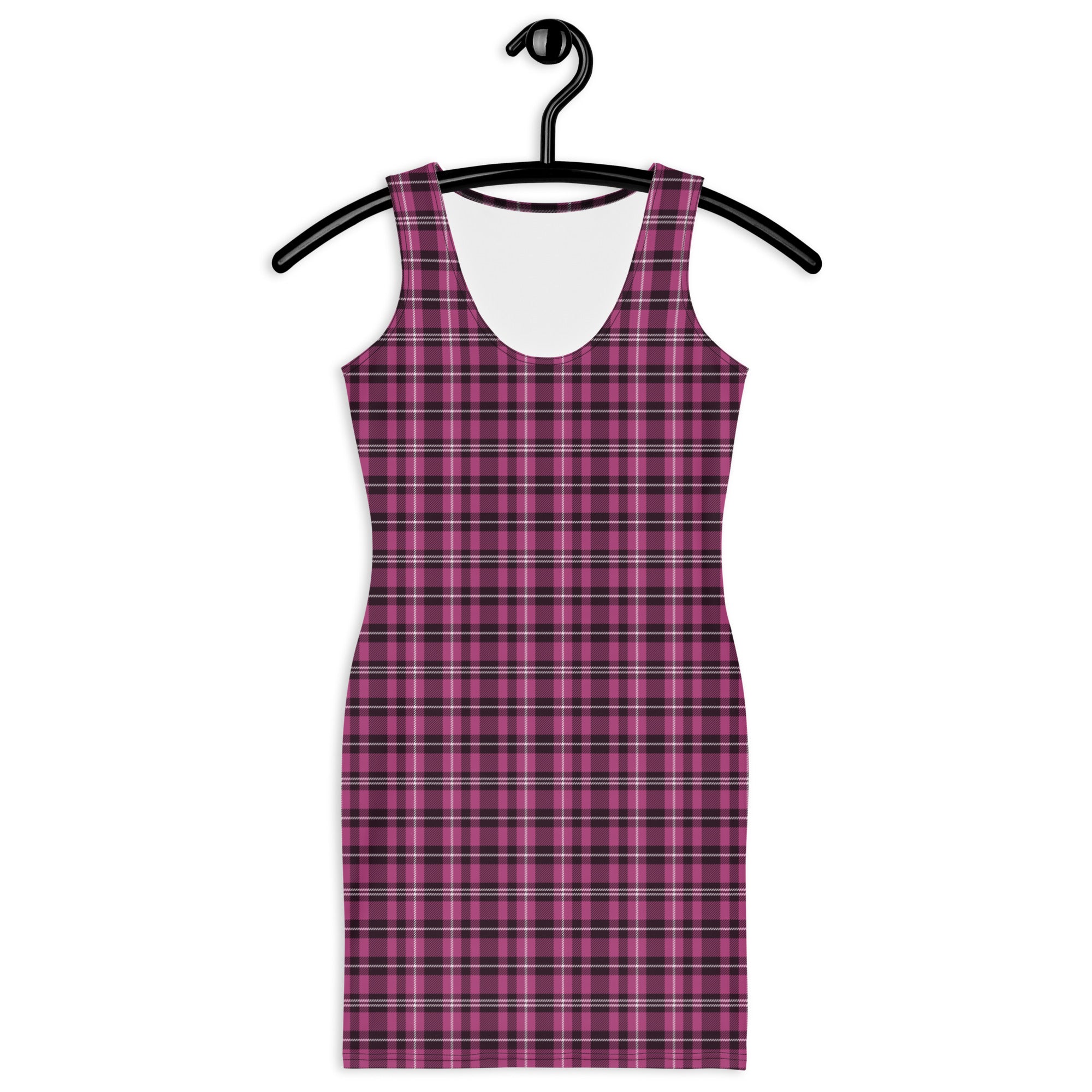 Preppy Aesthetic Buffalo Pink Plaid Bodycon Dress