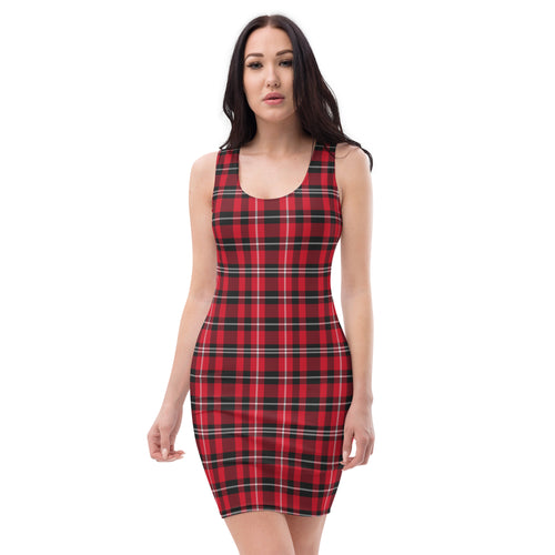 Preppy Red and Black Buffalo Plaid Bodycon Dress