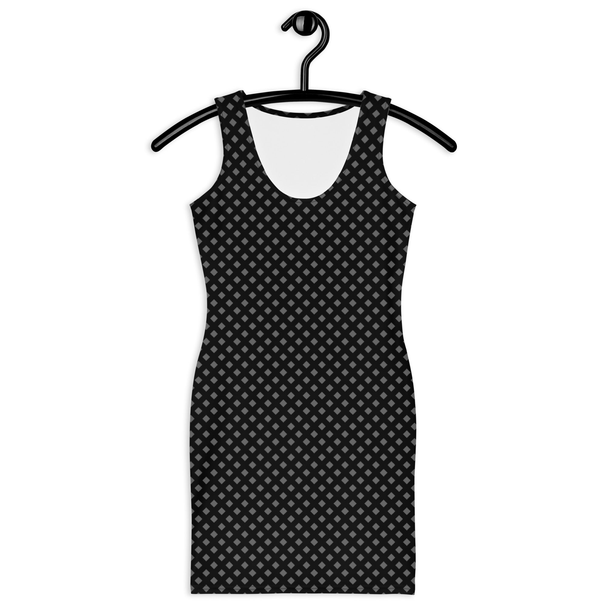 Black and Gey Gingham Checkered Bodycon dress