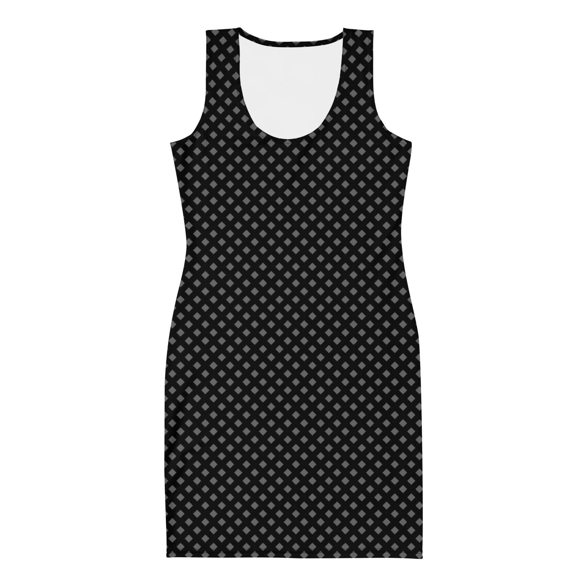 Black and Gey Gingham Checkered Bodycon dress