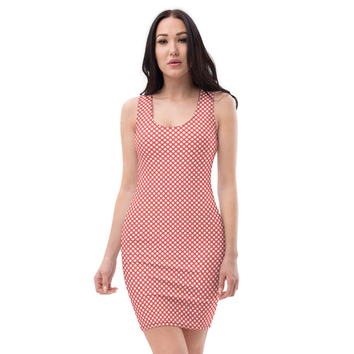 Preppy Vintage Red Polka Dots Bodycon Tank Dress