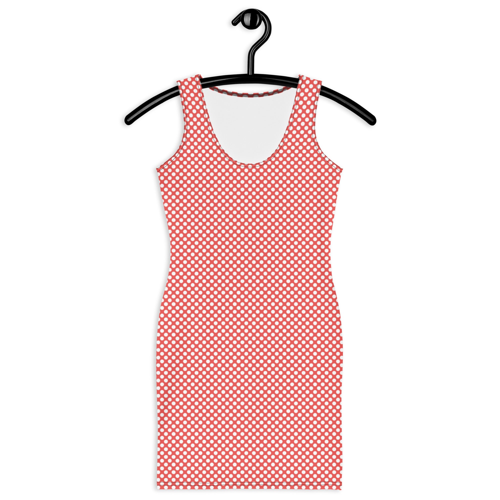 Preppy Vintage Red Polka Dots Bodycon Tank Dress