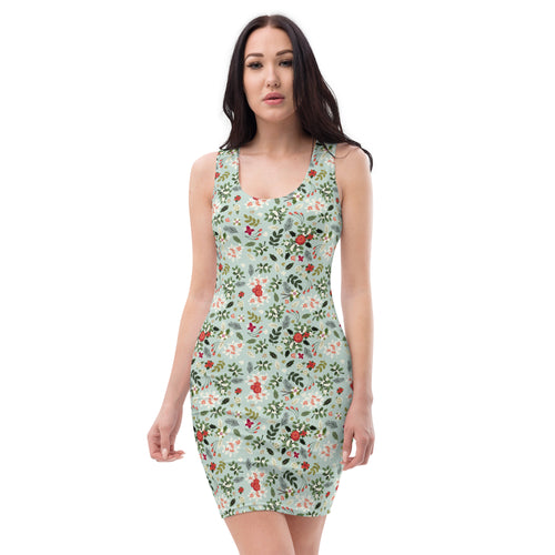 Chic Cottagecore Floral Summer Bodycon Dress