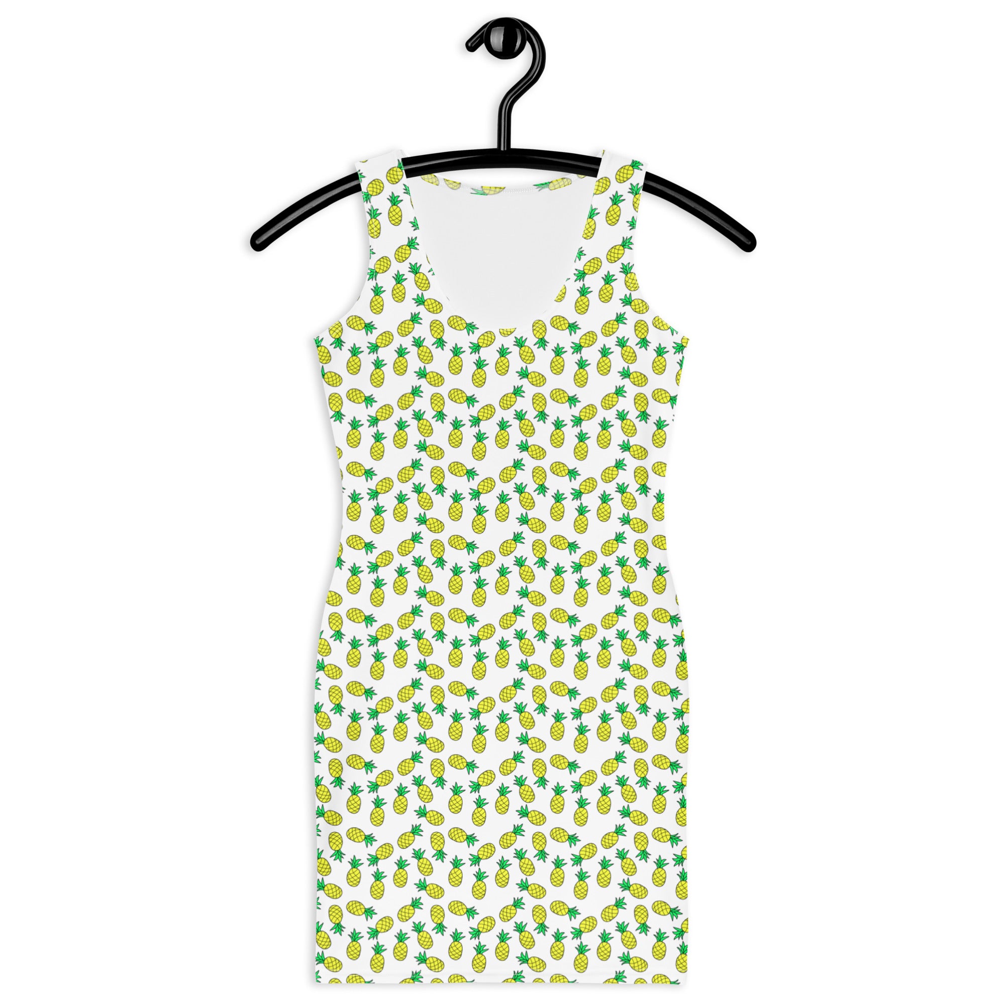 Preppy Pineapple Pattern Beach Bodycon Style Dress