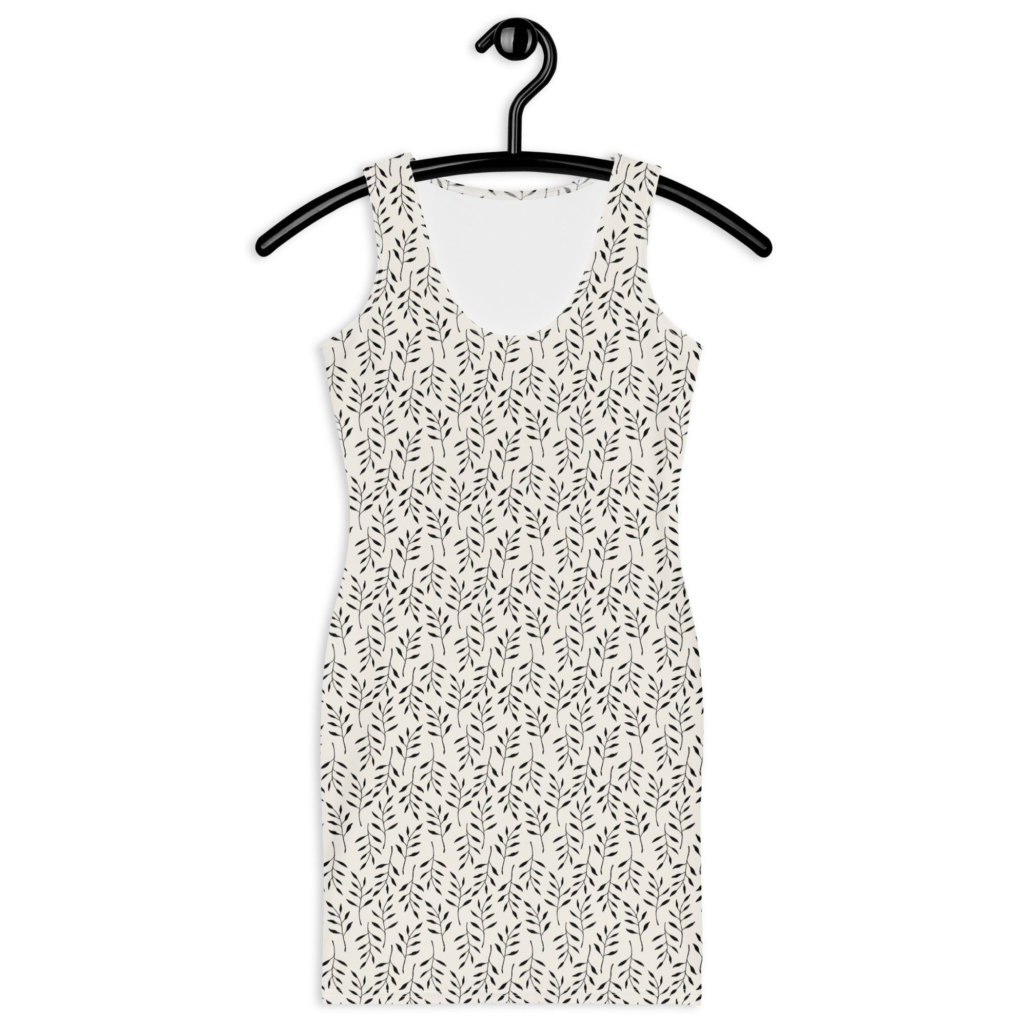 Chic Botanical Summer Bodycon Mini Dress
