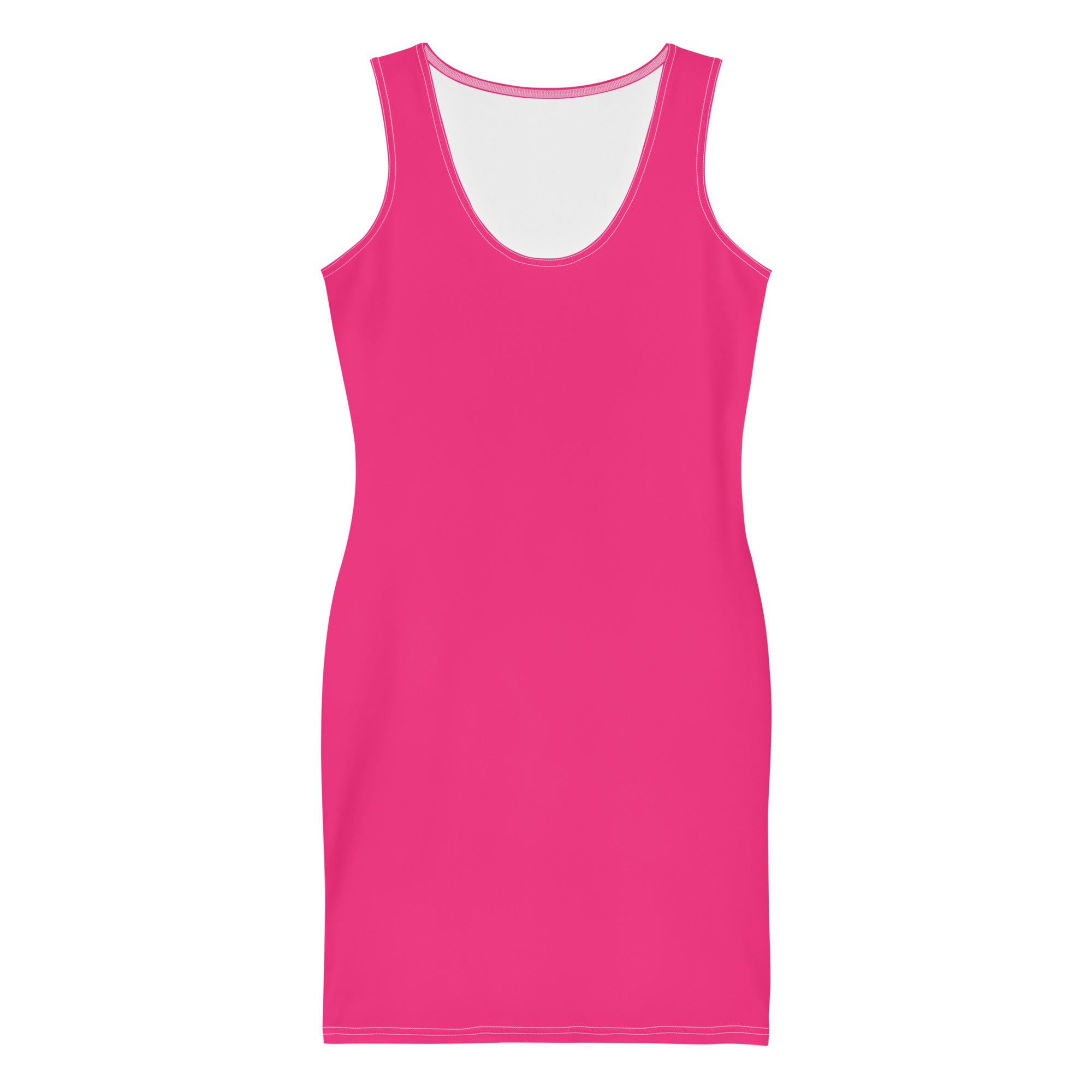 Preppy Hot Pink Bodycon Mini Tank Dress