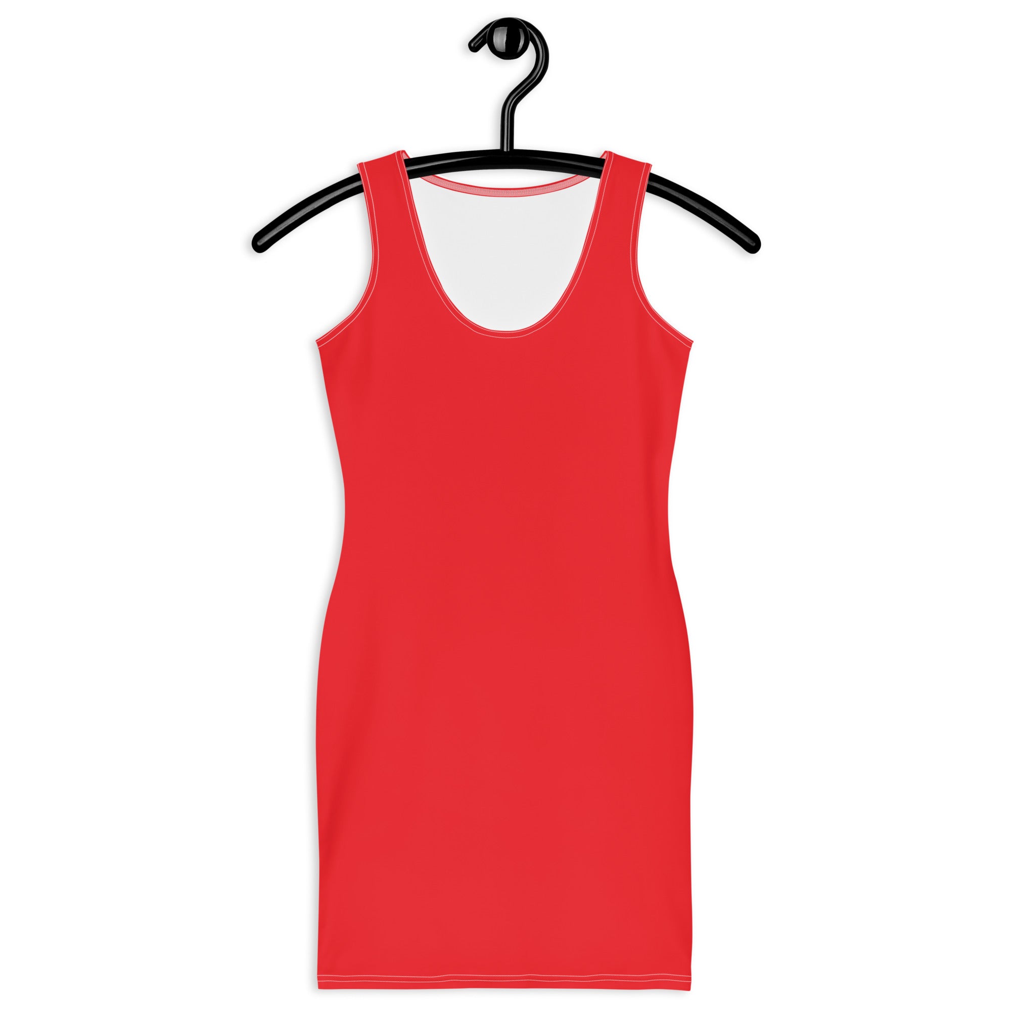 Plain Cherry Red Bodycon Mini Tank Dress