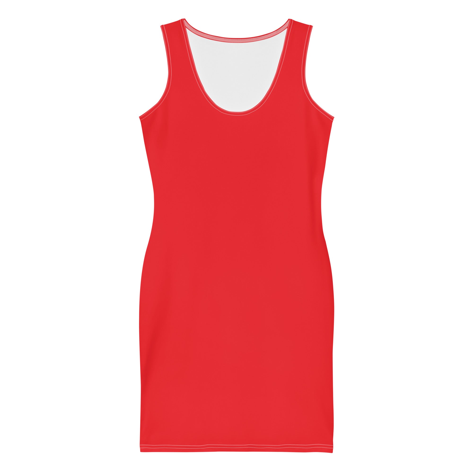 Plain Cherry Red Bodycon Mini Tank Dress
