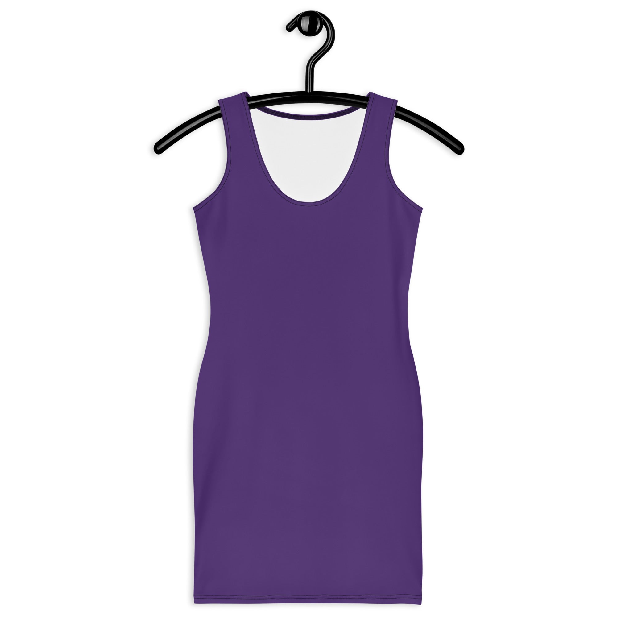 Preppy Plum Plain Dark Purple Bodycon Mini Tank Dress