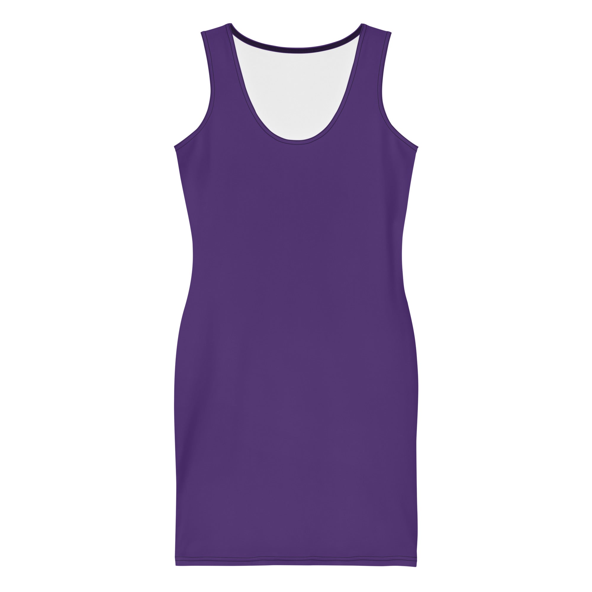 Preppy Plum Plain Dark Purple Bodycon Mini Tank Dress