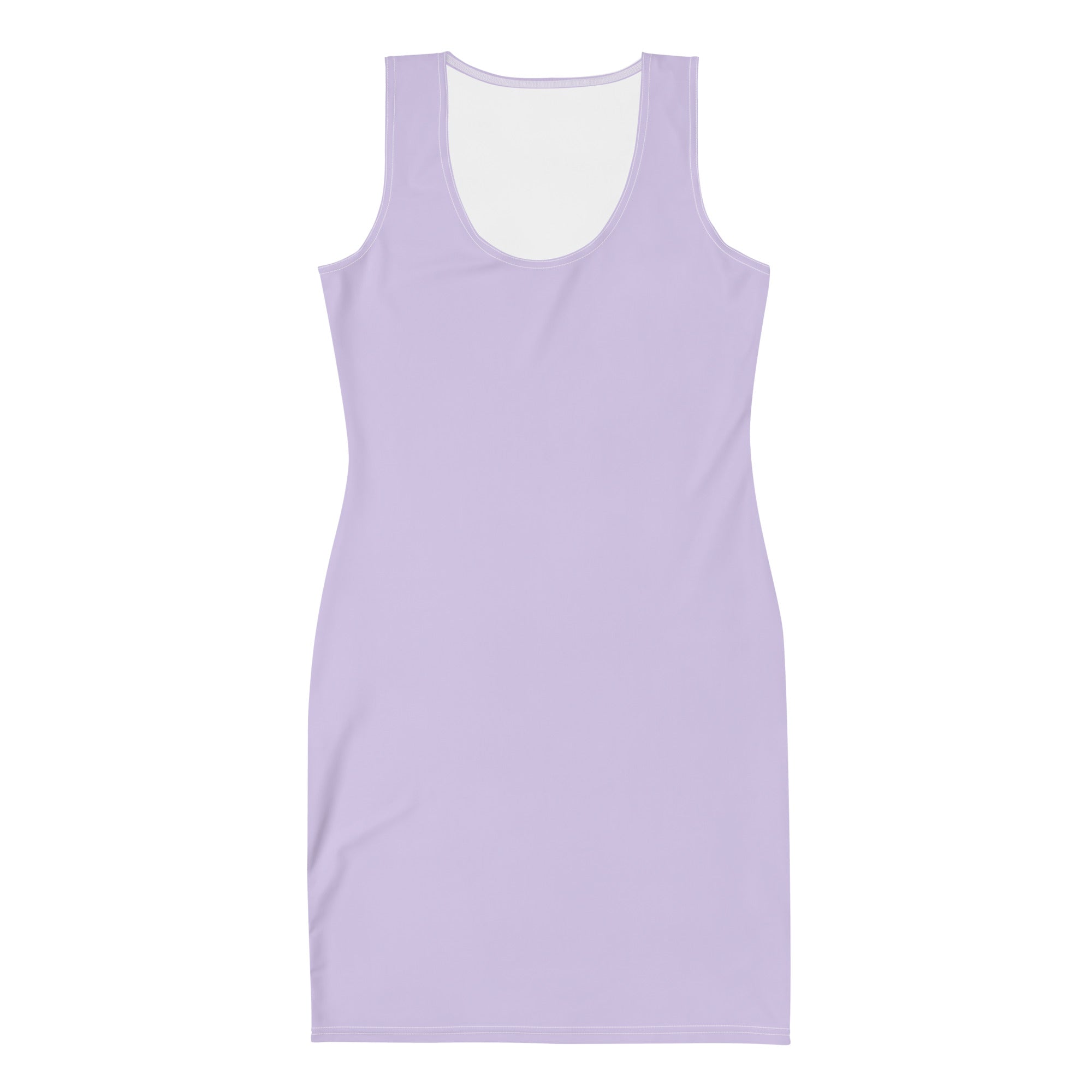 Preppy Fog Purple Plain Bodycon Mini Tank Dress