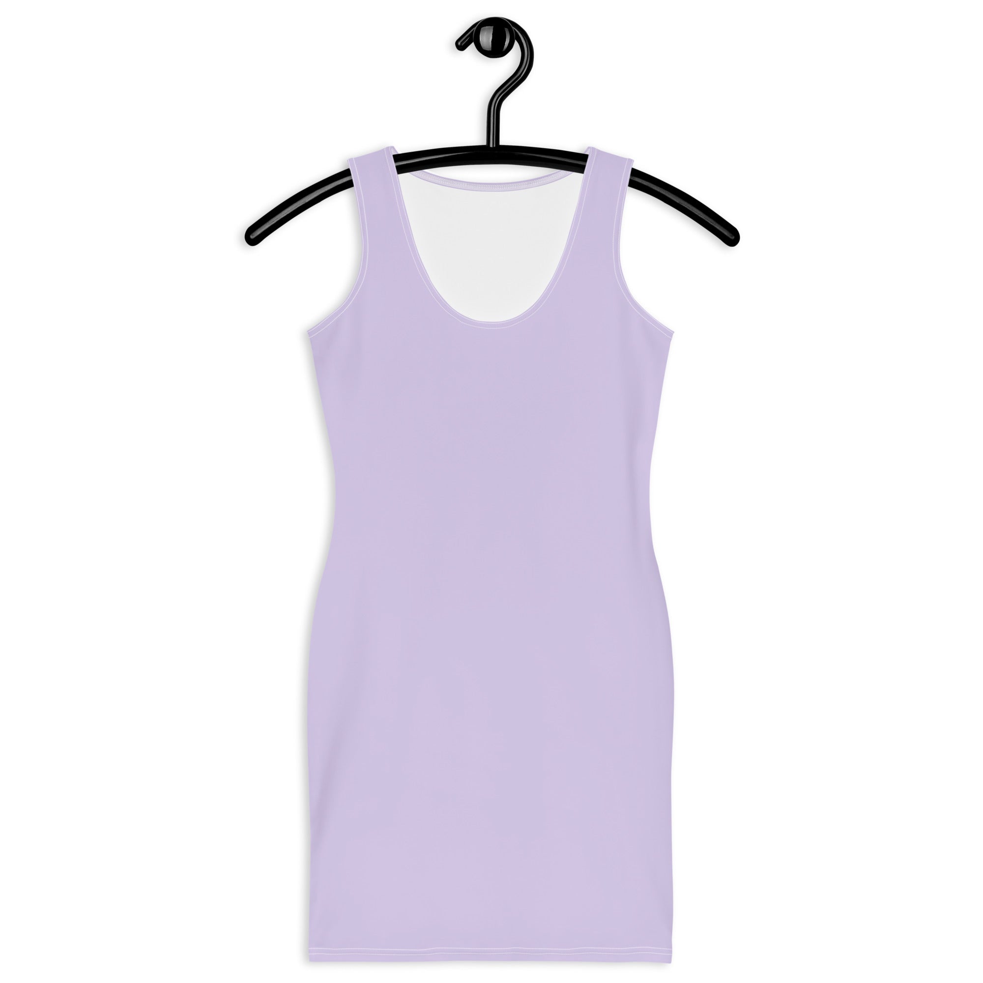 Preppy Fog Purple Plain Bodycon Mini Tank Dress