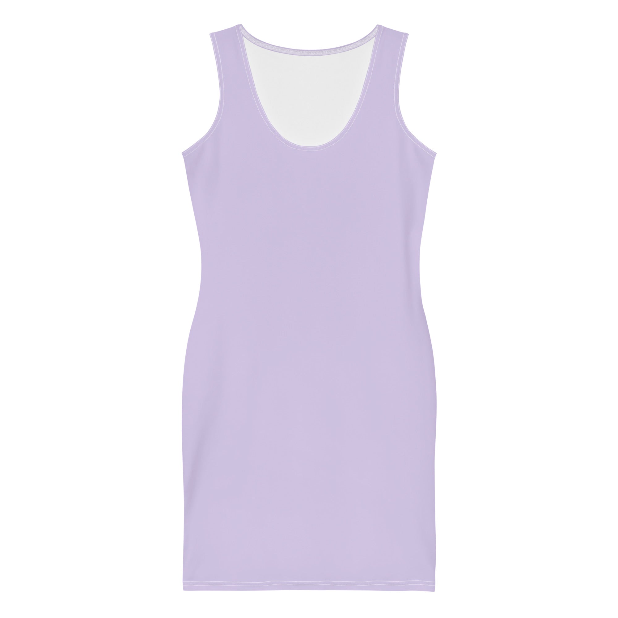 Preppy Fog Purple Plain Bodycon Mini Tank Dress