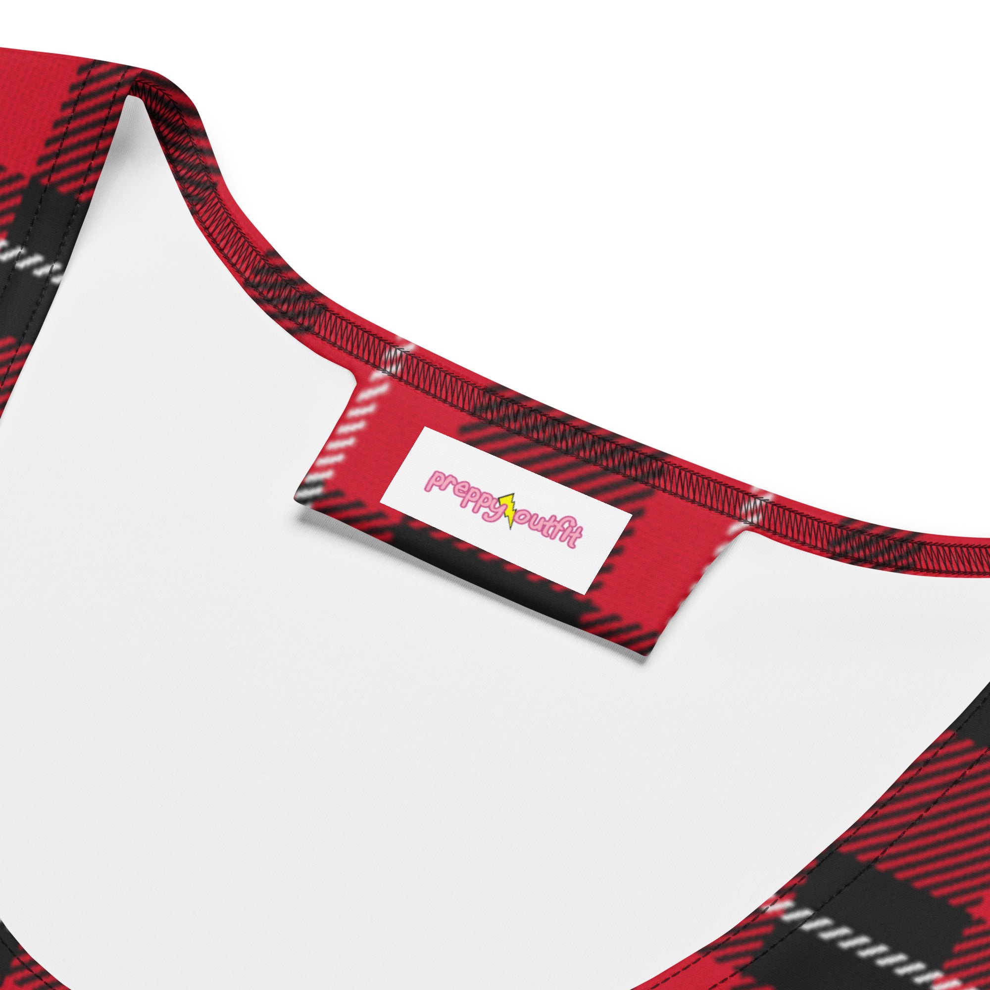 Preppy Red and Black Buffalo Plaid Bodycon Dress