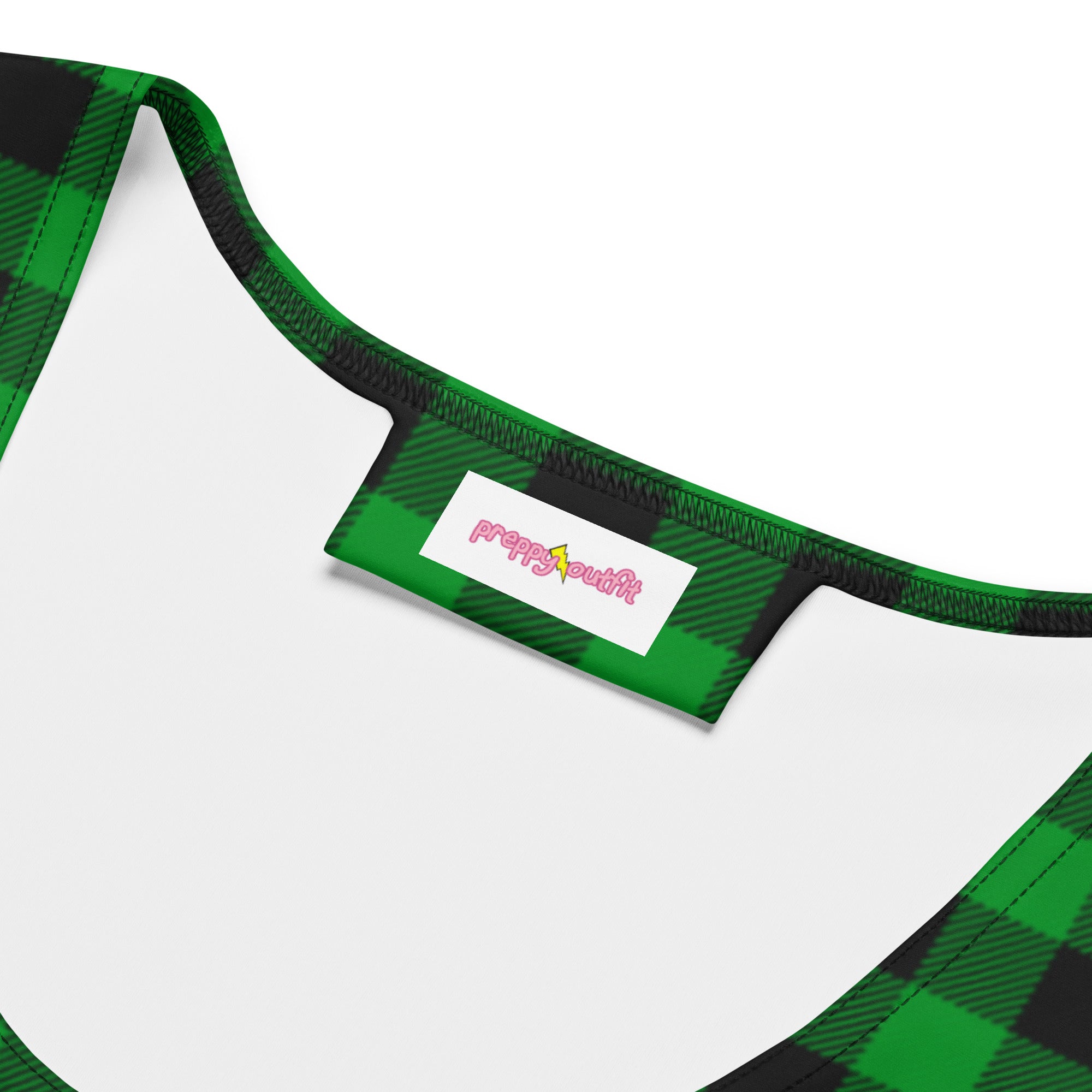 Aesthetic Green Tartan Plaid Bodycon Dress