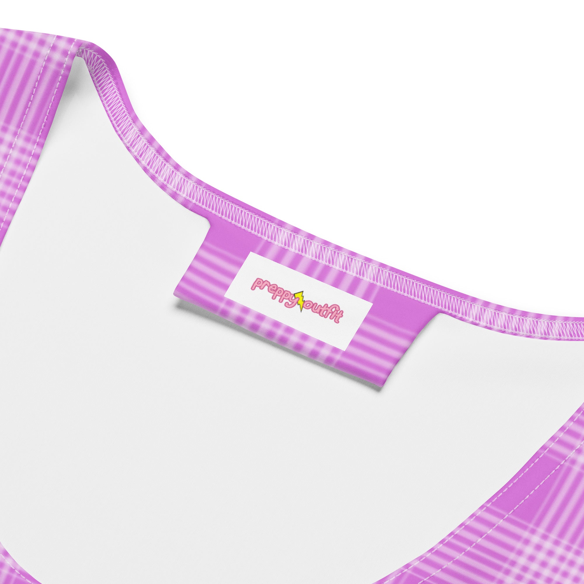 Pastel Aesthetic Preppy Pink Tartan Plaid Bodycon Dress