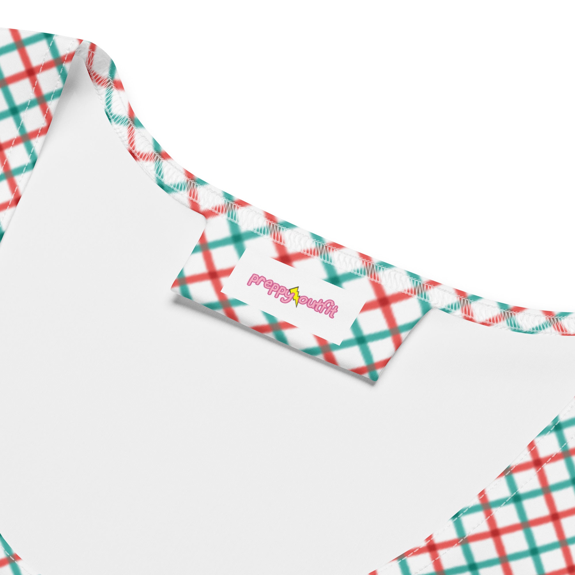 Preppy Red and Blue Gingham Pattern Bodycon Dress