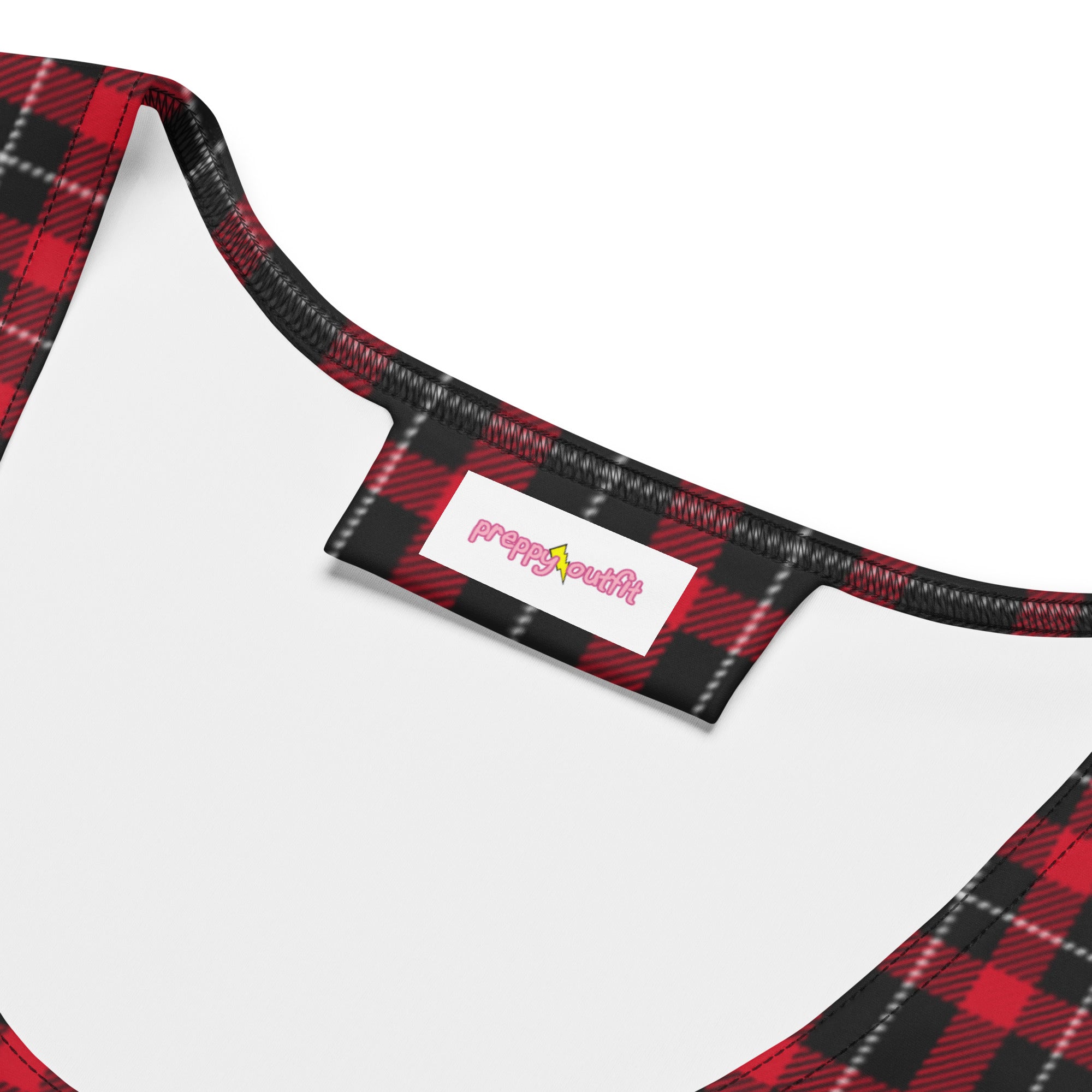 Preppy Women's Red Tartan Plaid Bodycon Dress