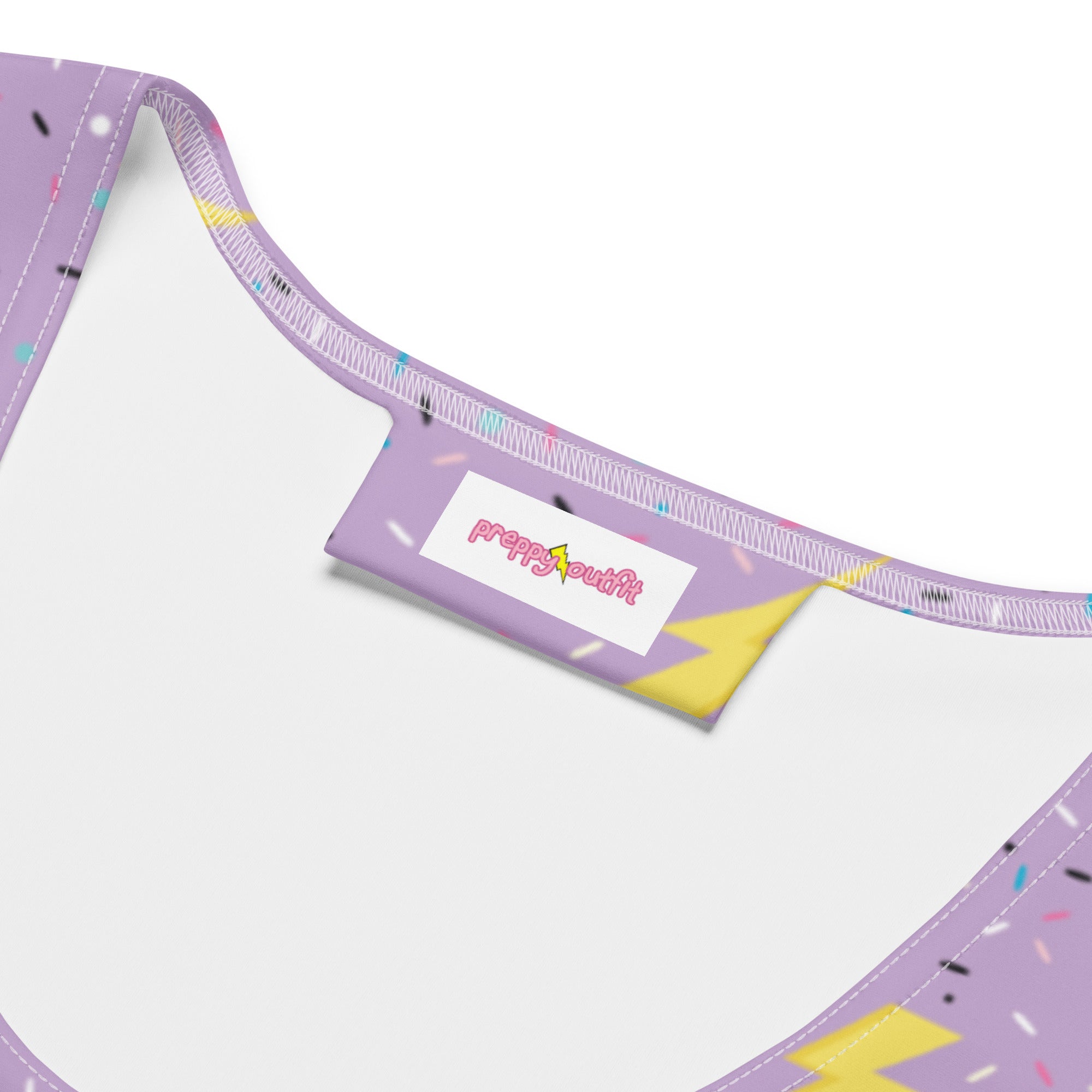 Preppy Style Purple Lightning Bolt Pattern Bodycon Dress