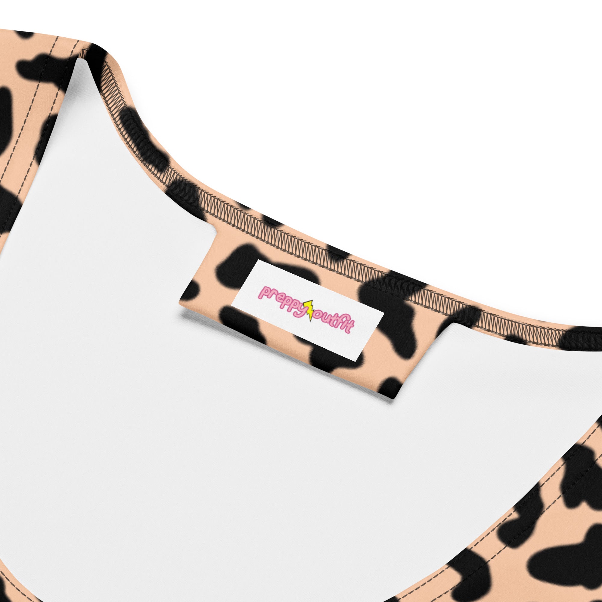 Preppy Leopard Animal Print Bodycon Mini Dress