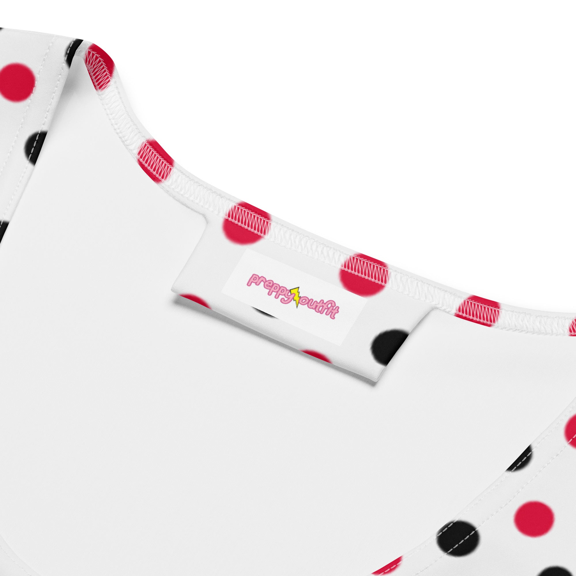 Black and Red Polka Dots Bodycon Tank Dress